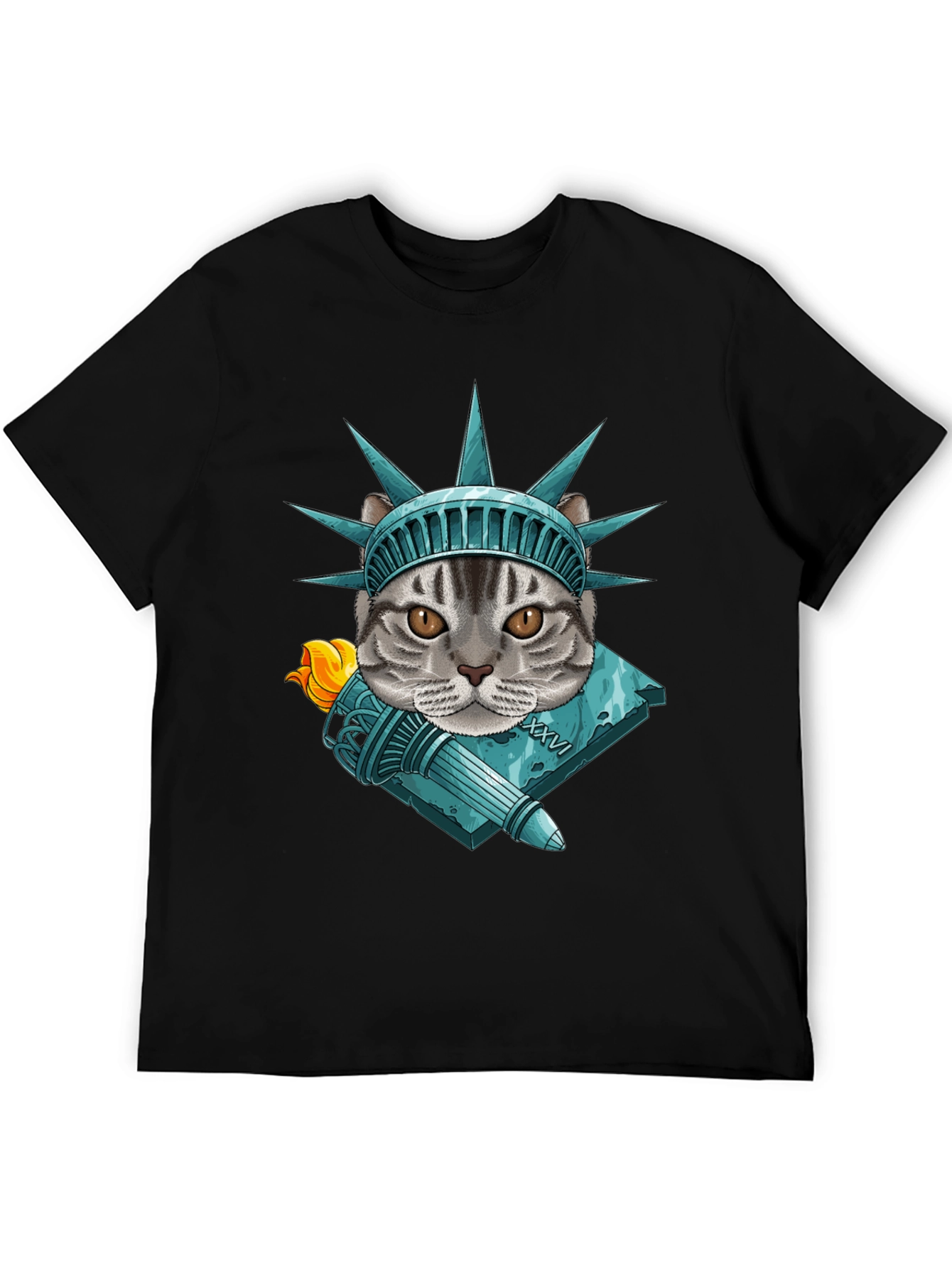 Statue of Liberty Cat Graphic Tee