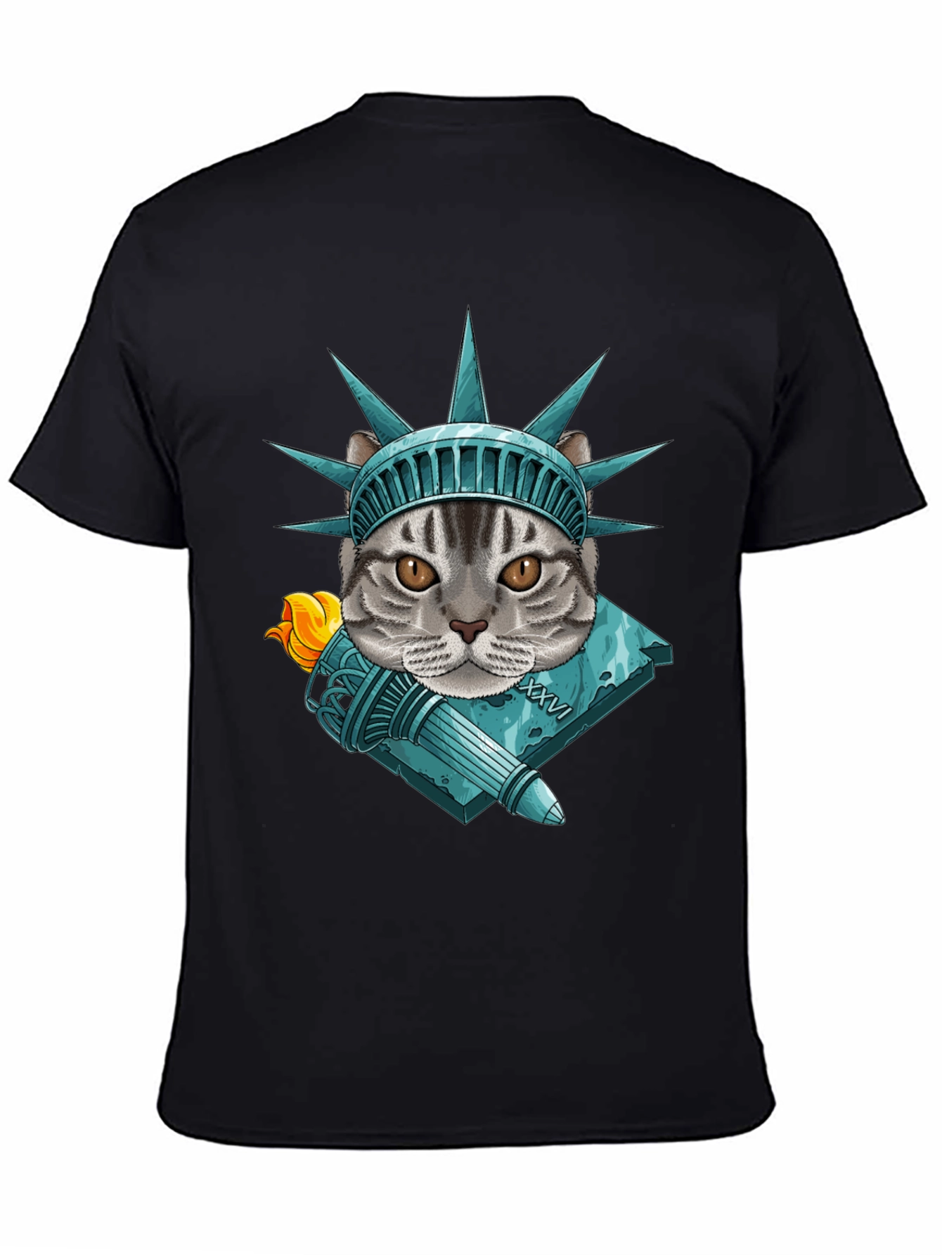 Statue of Liberty Cat Graphic Tee