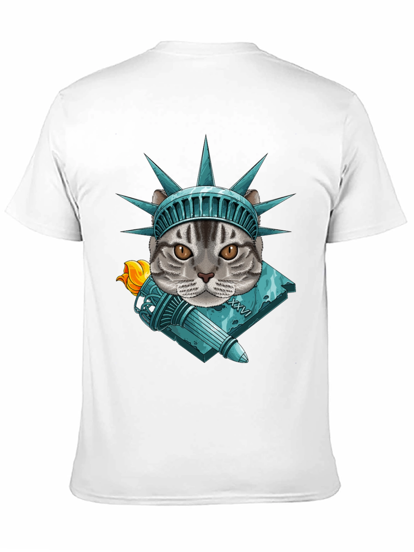 Statue of Liberty Cat Graphic Tee