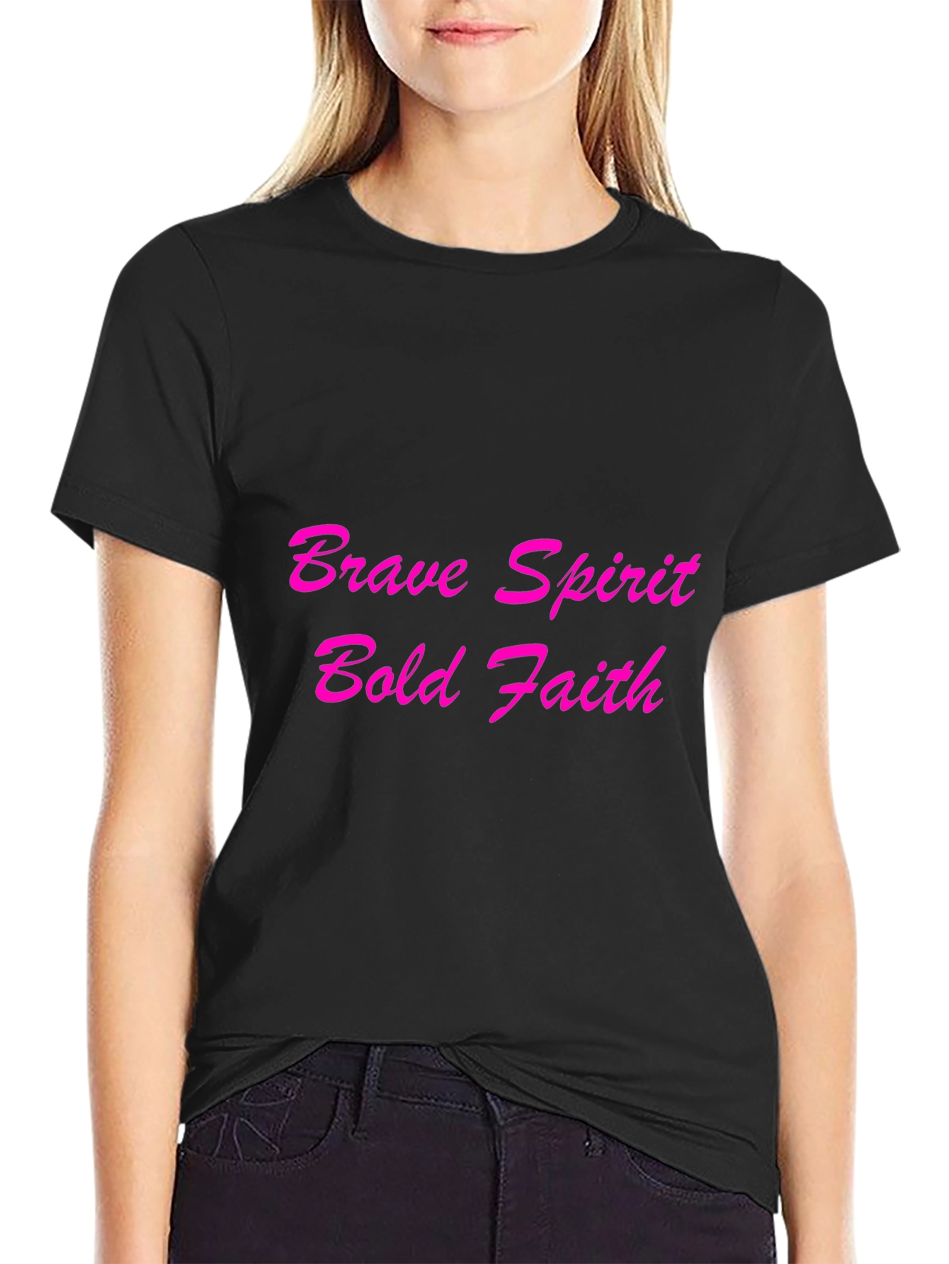 Brave Spirit Bold Faith Black T-Shirt
