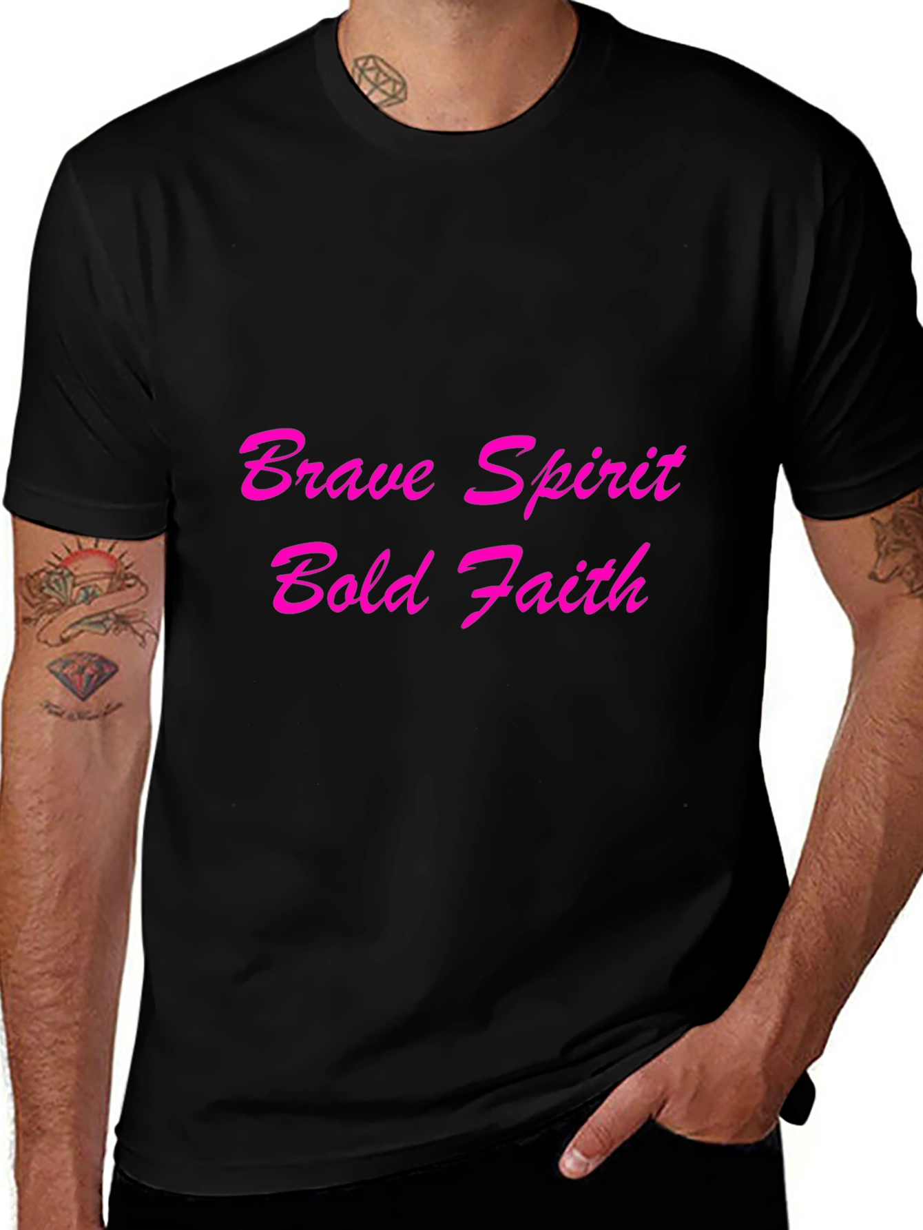 Brave Spirit Bold Faith Black T-Shirt