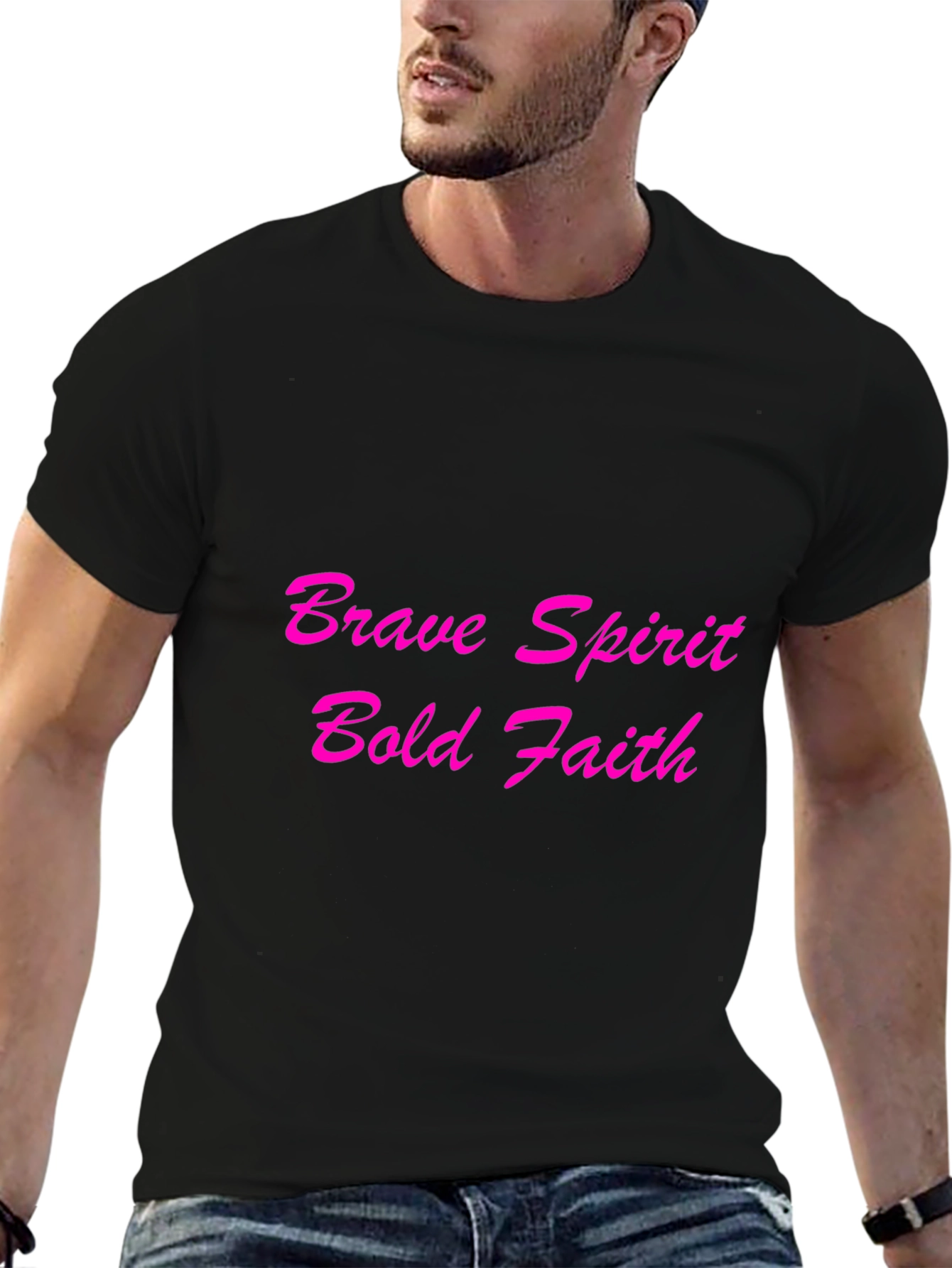 Brave Spirit Bold Faith Black T-Shirt