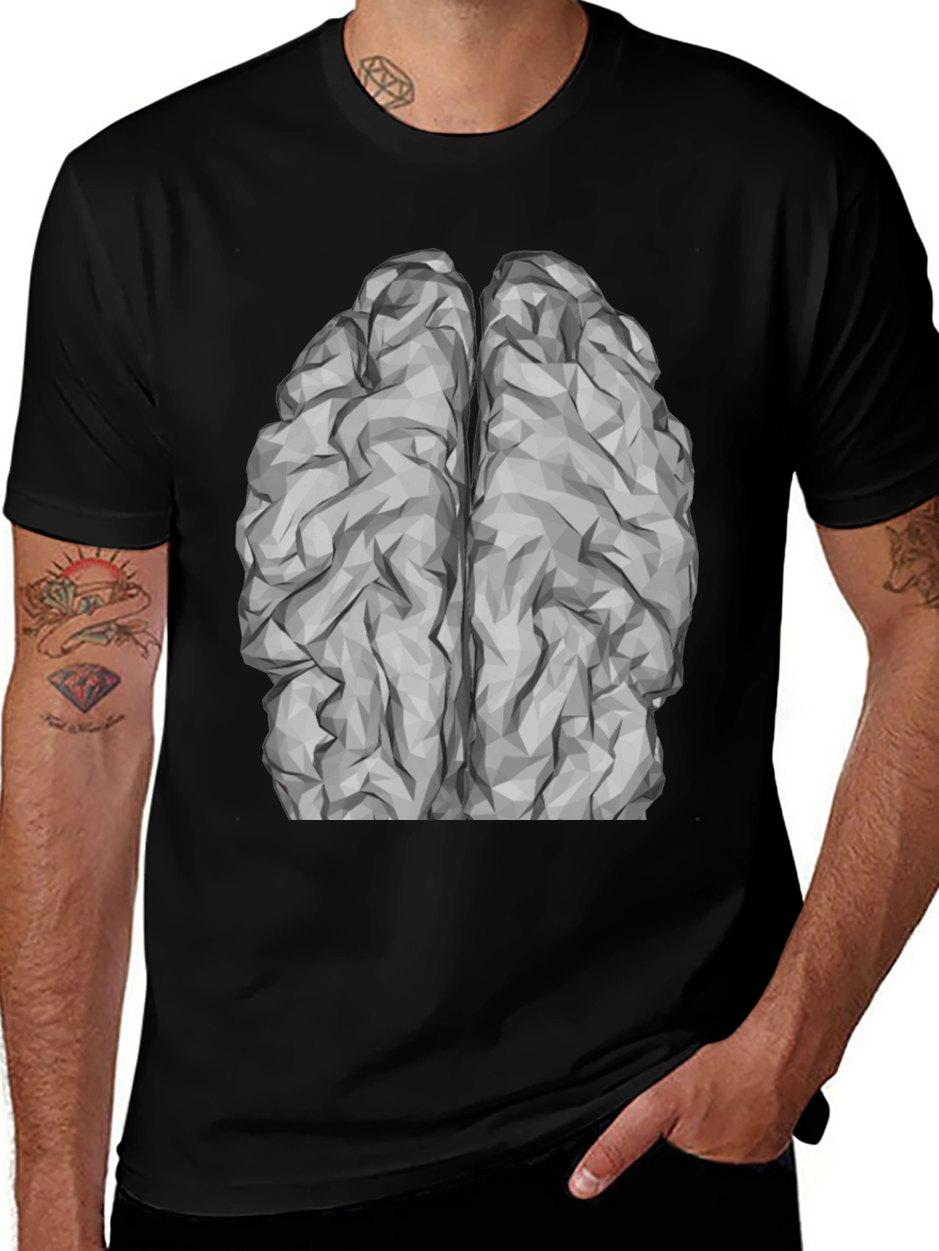 Brain Graphic Tee - Black T-Shirt