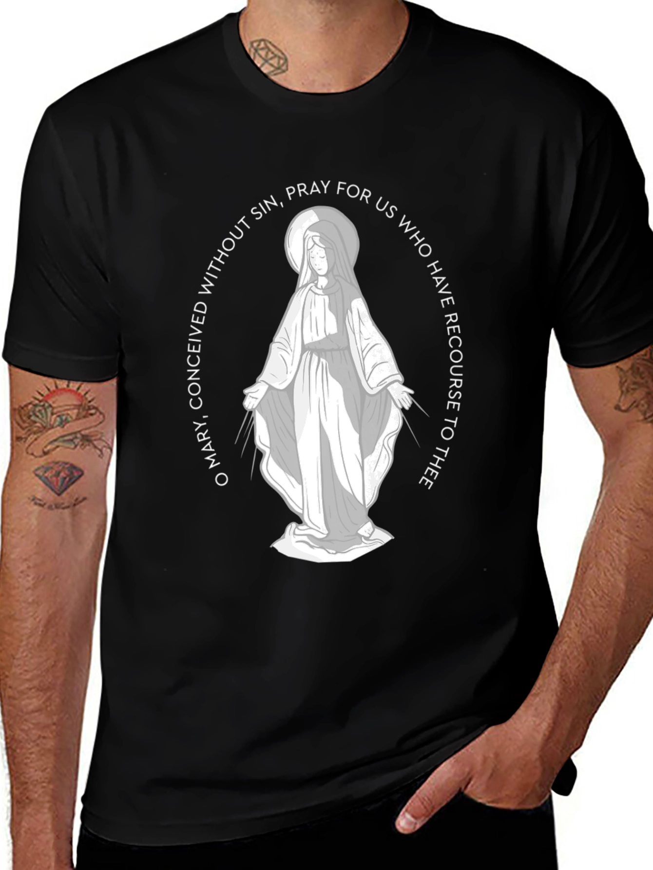 Virgin Mary T-Shirt: O Mary Conceived Without Sin