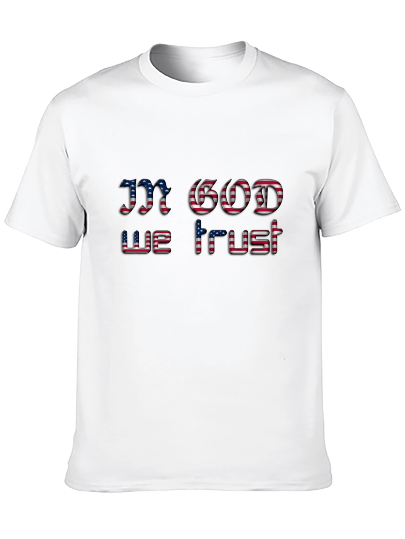 American Flag In God We Trust Black T-Shirt