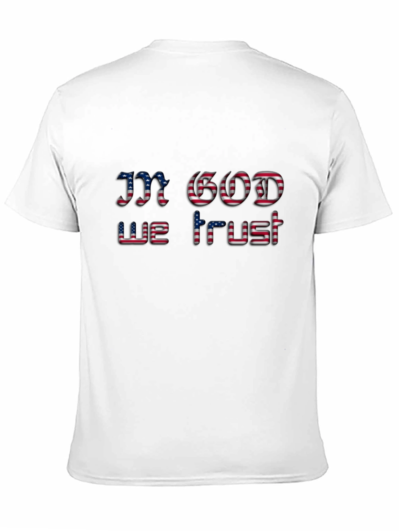 American Flag In God We Trust Black T-Shirt