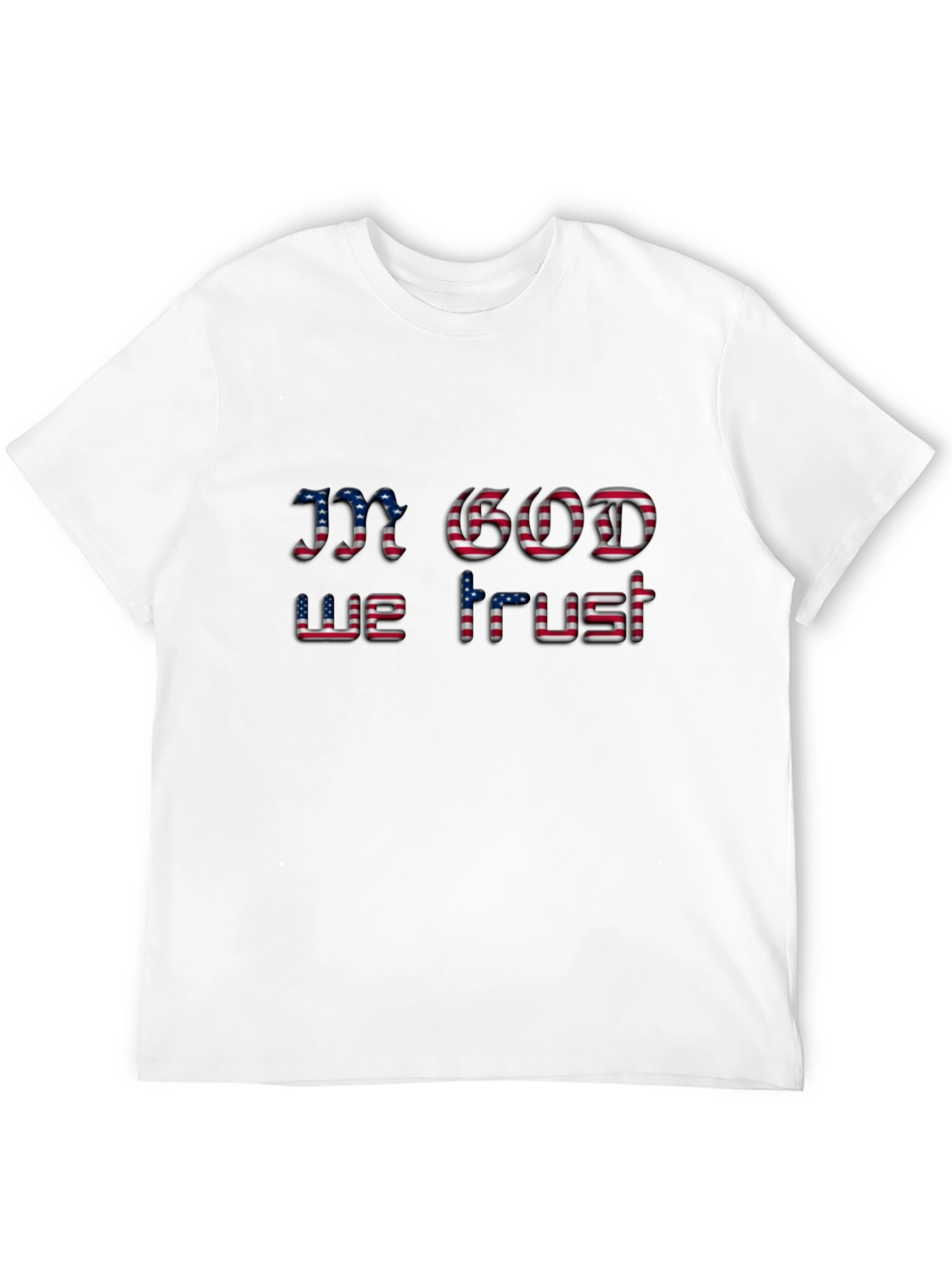 American Flag In God We Trust Black T-Shirt