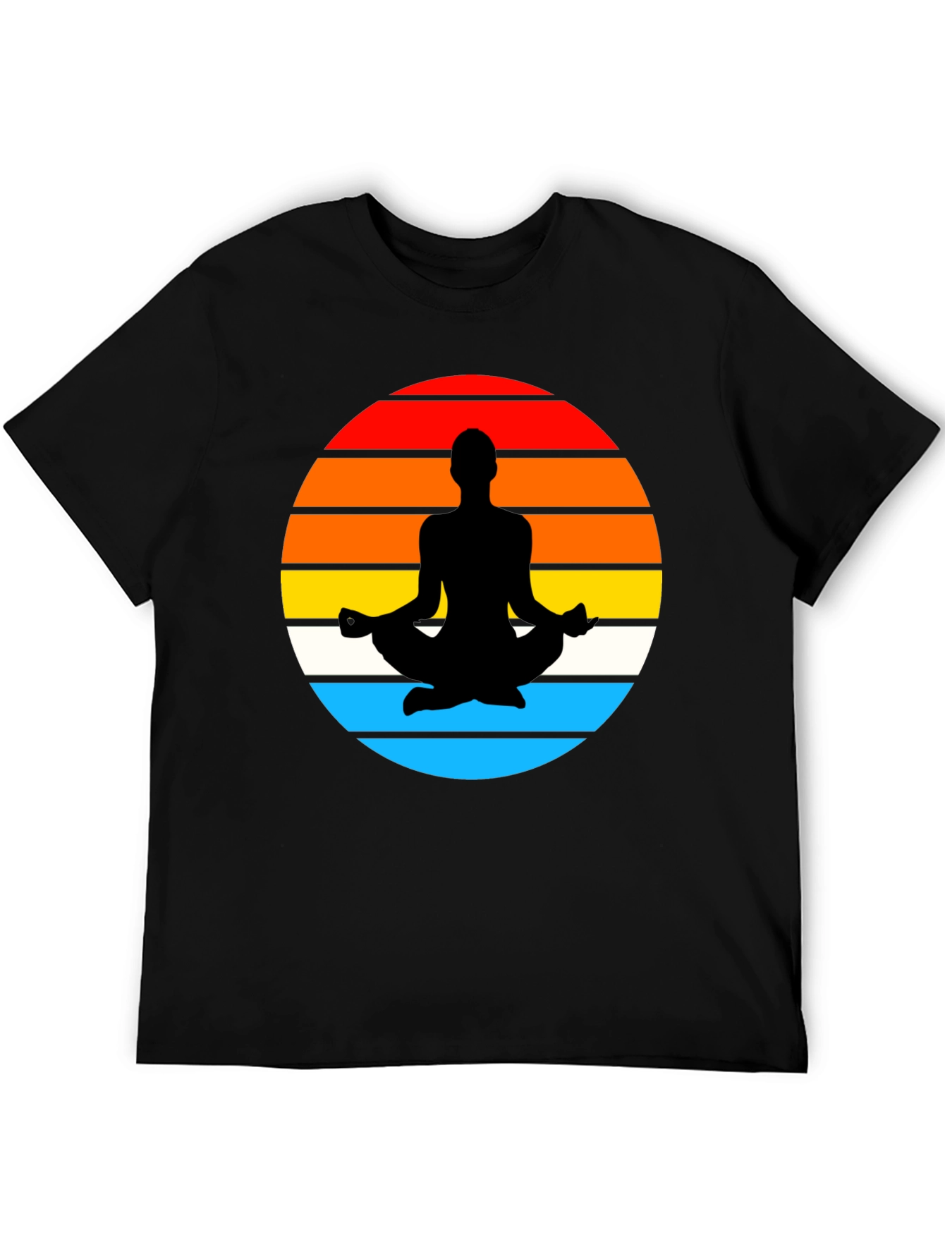 Yoga Meditation Sunset Graphic T-Shirt