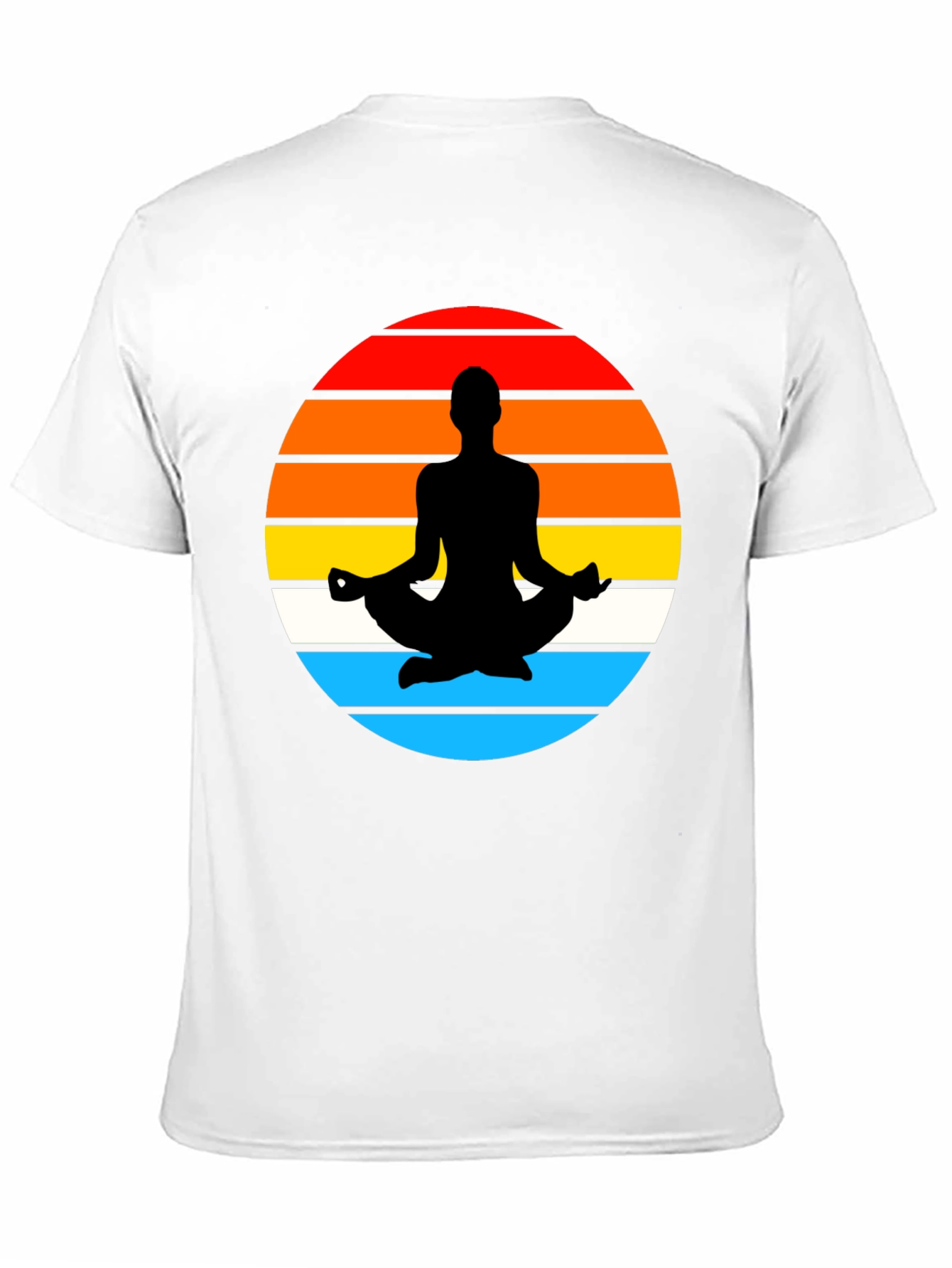 Yoga Meditation Sunset Graphic T-Shirt