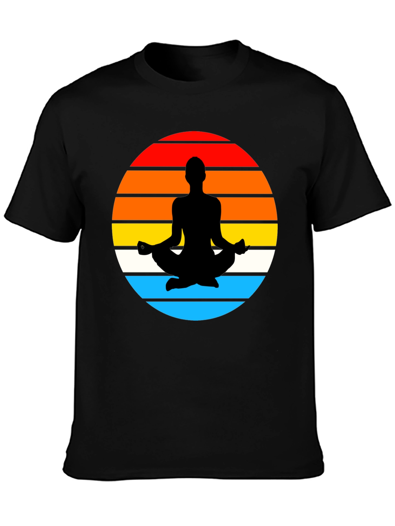 Yoga Meditation Sunset Graphic T-Shirt
