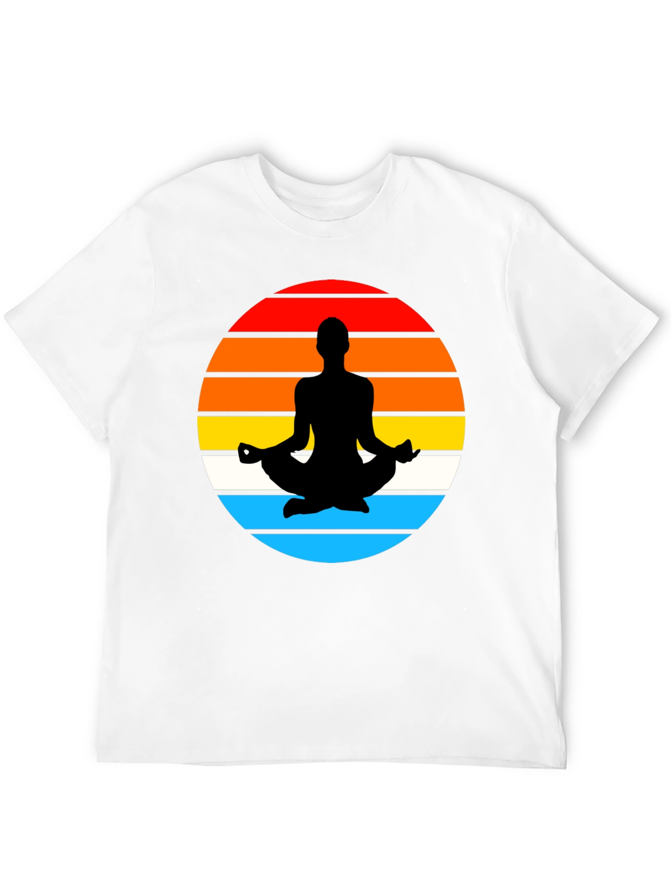 Yoga Meditation Sunset Graphic T-Shirt