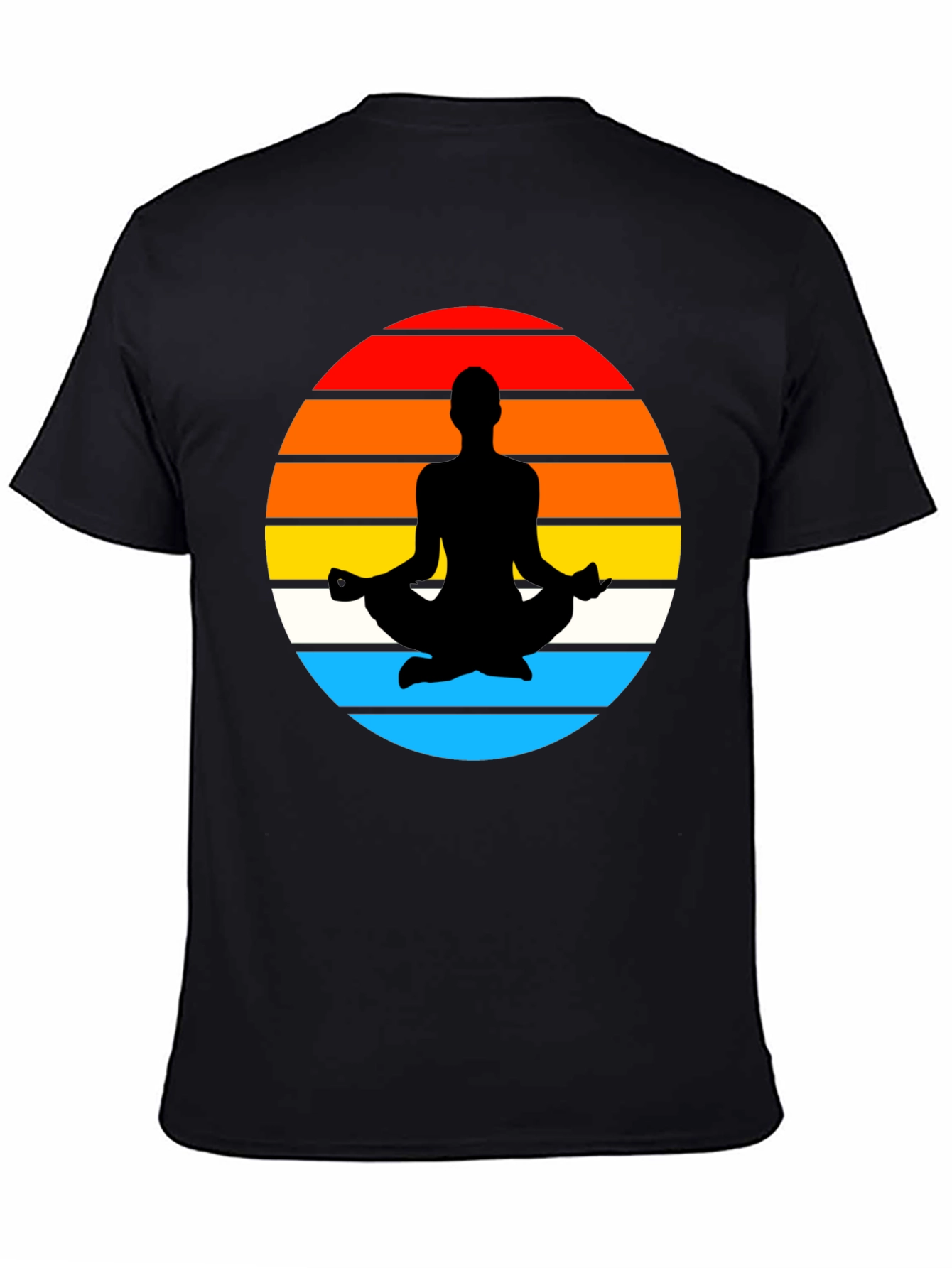 Yoga Meditation Sunset Graphic T-Shirt