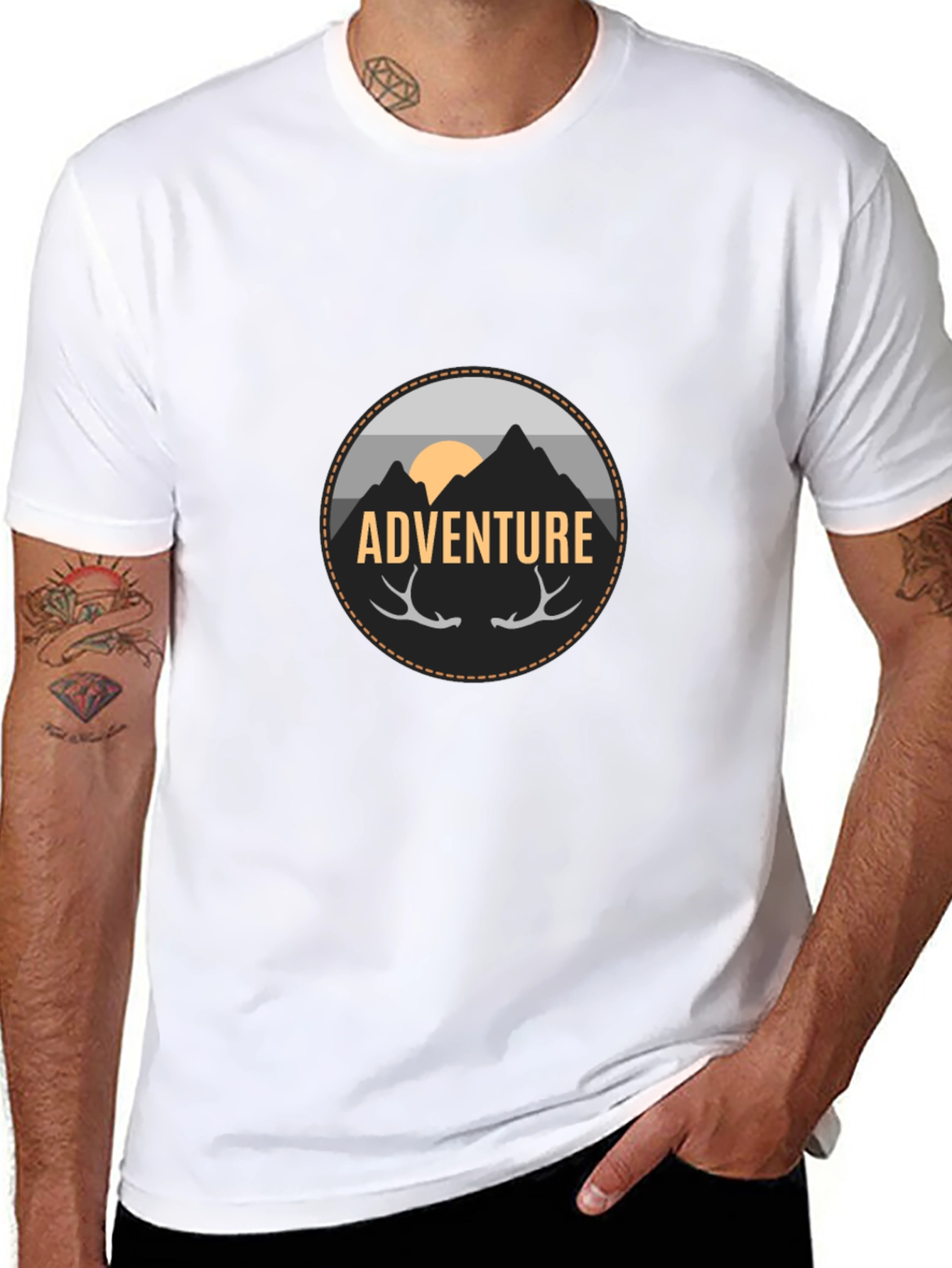 Adventure Graphic Tee - Mens Black T-Shirt
