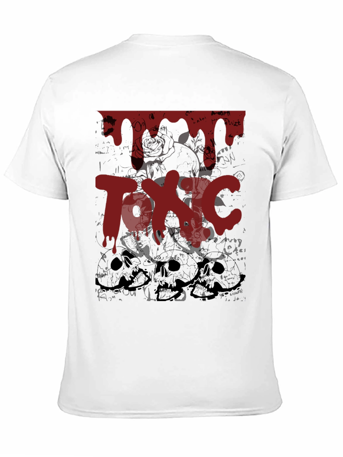 Toxic Graphic Print Black T-Shirt