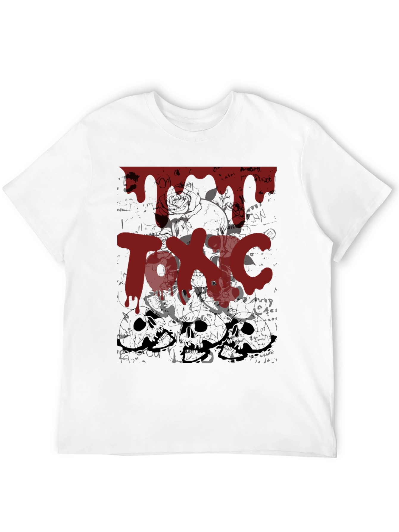 Toxic Graphic Print Black T-Shirt