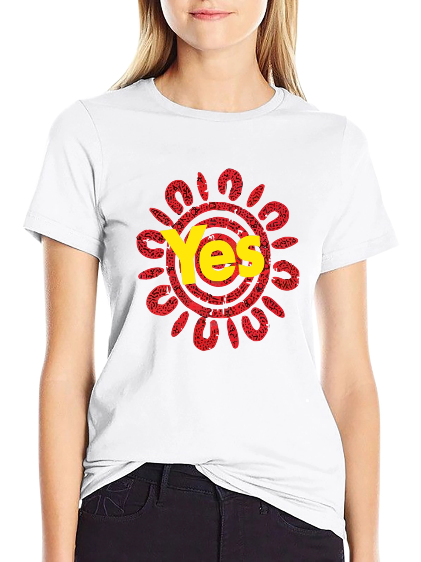 Yes Graphic Tee - Unique Sun Design