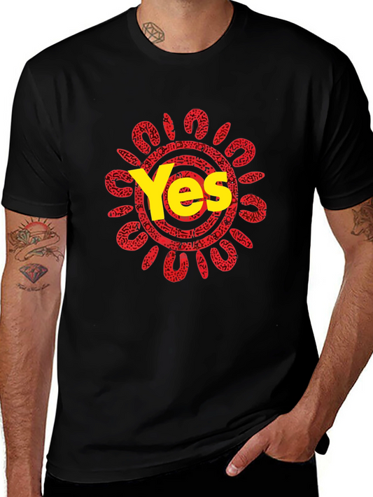 Yes Graphic Tee - Unique Sun Design