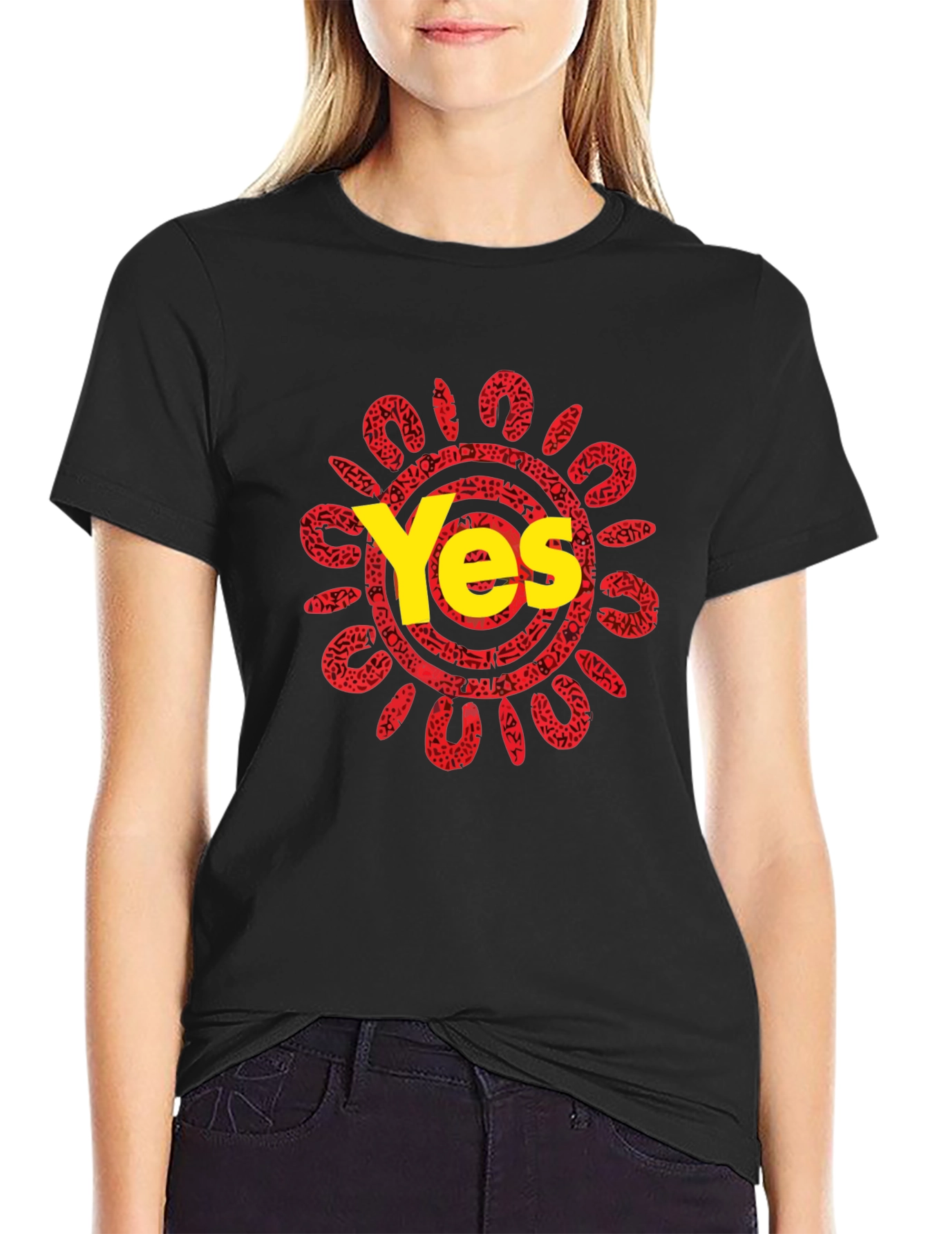 Yes Graphic Tee - Unique Sun Design