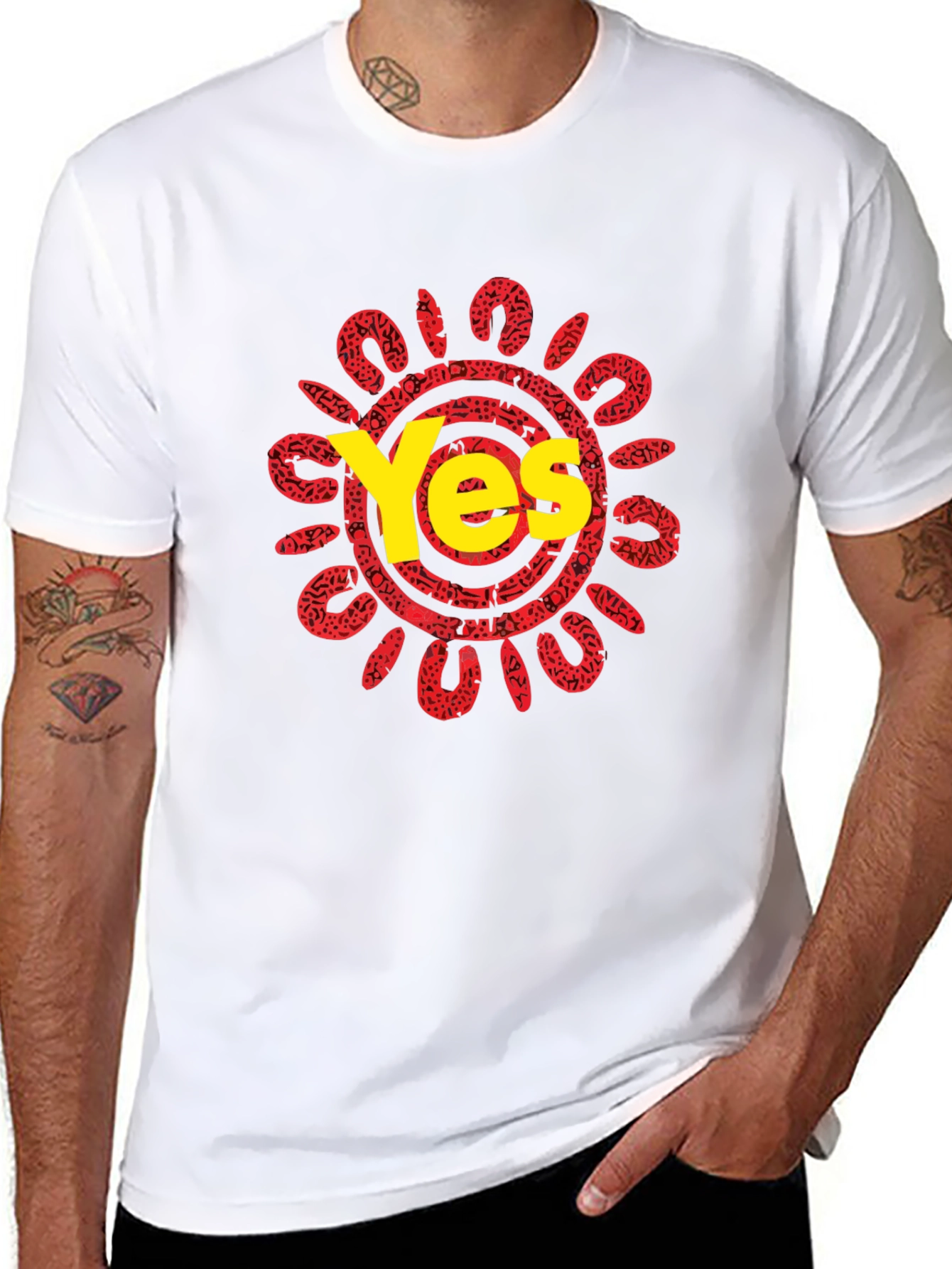 Yes Graphic Tee - Unique Sun Design