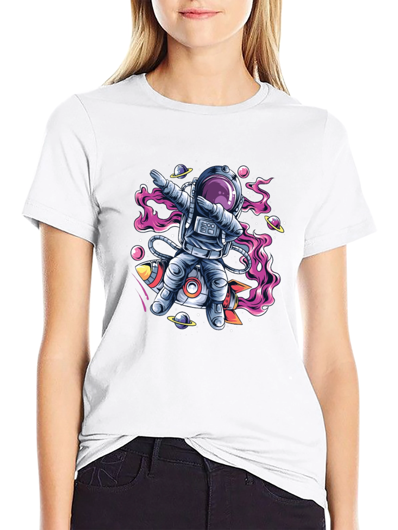 Astronaut Dab T-Shirt - Space Rocket Graphic Tee