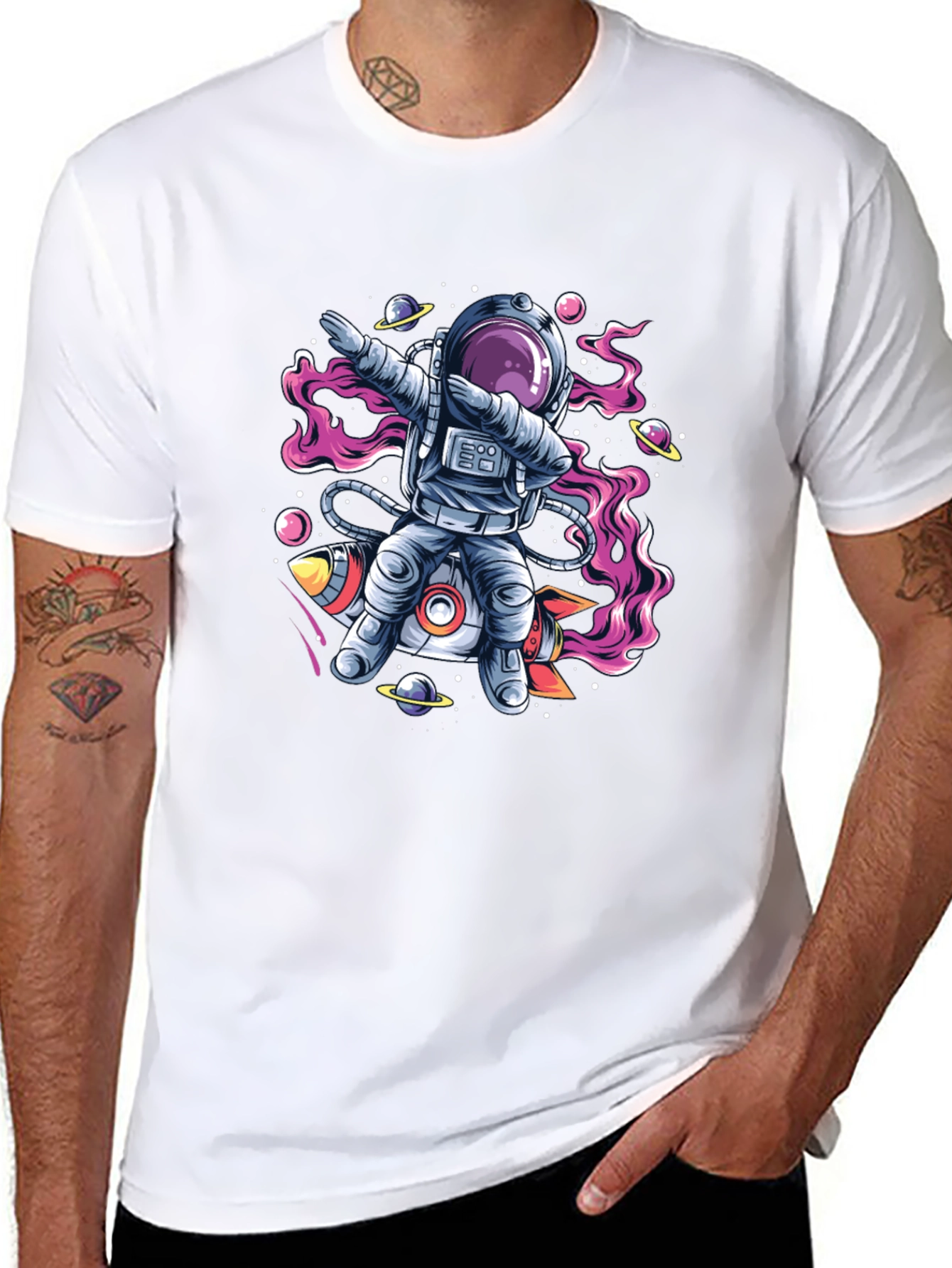 Astronaut Dab T-Shirt - Space Rocket Graphic Tee