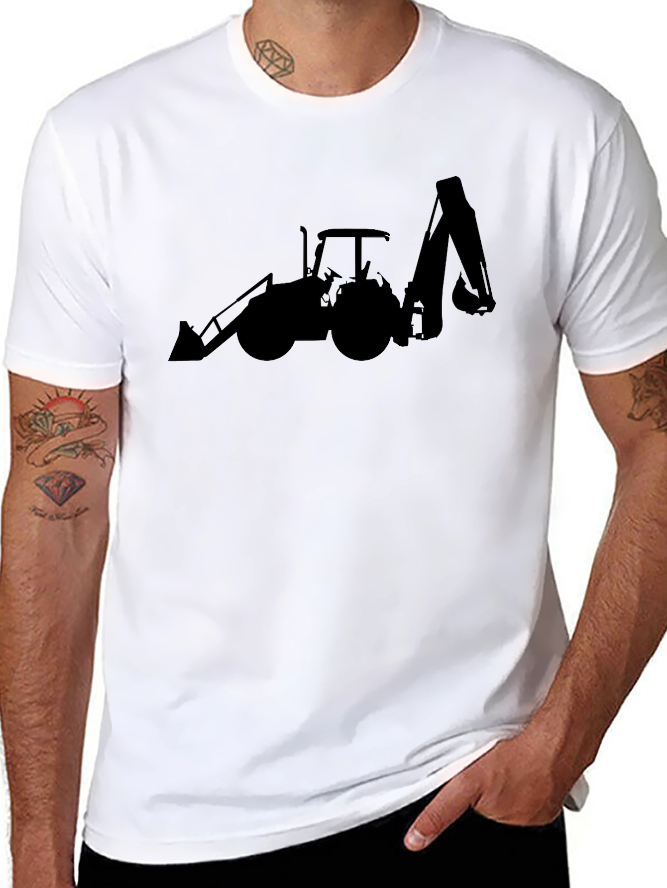 Tractor Silhouette Graphic T-Shirt