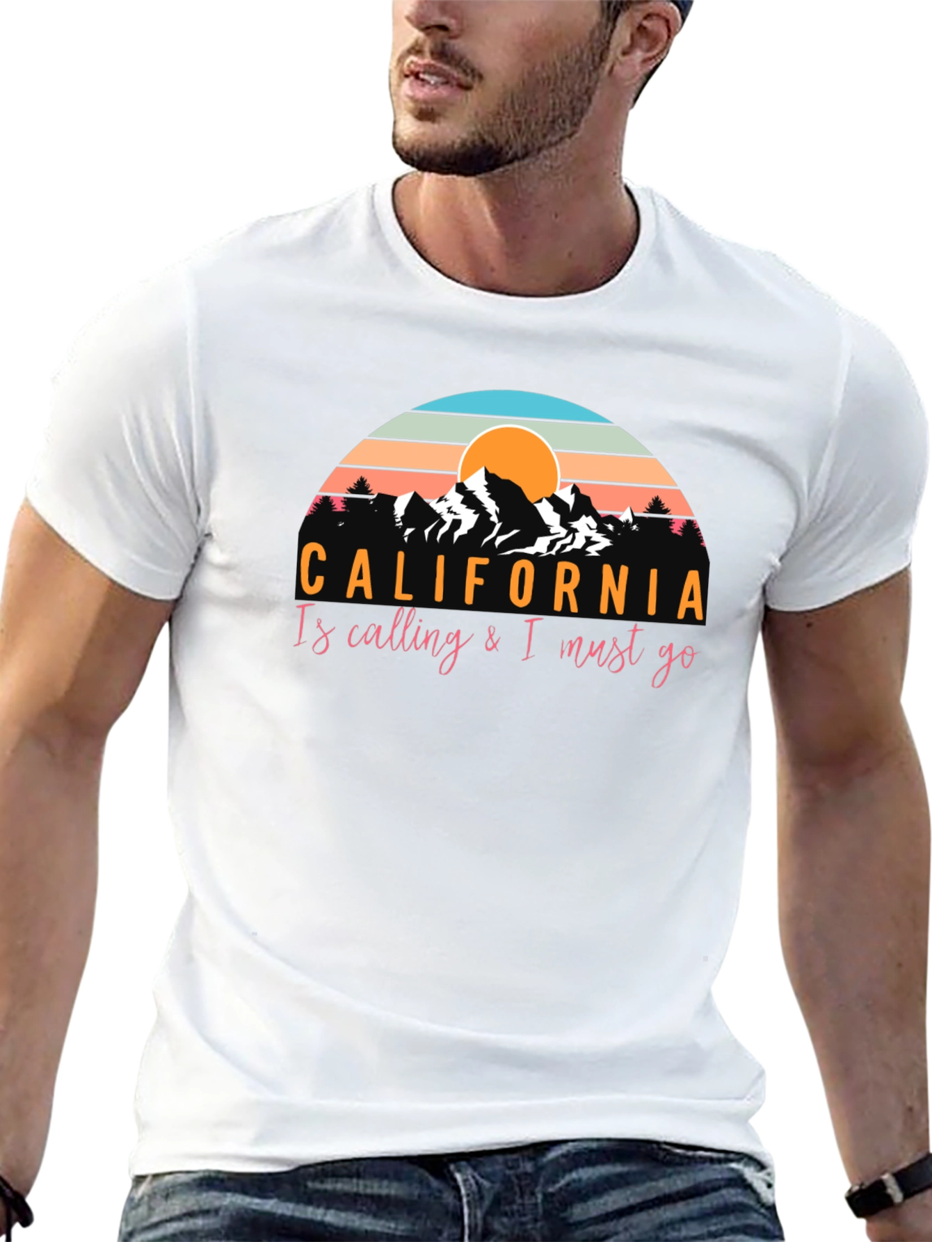 California Calling Black Graphic Tee