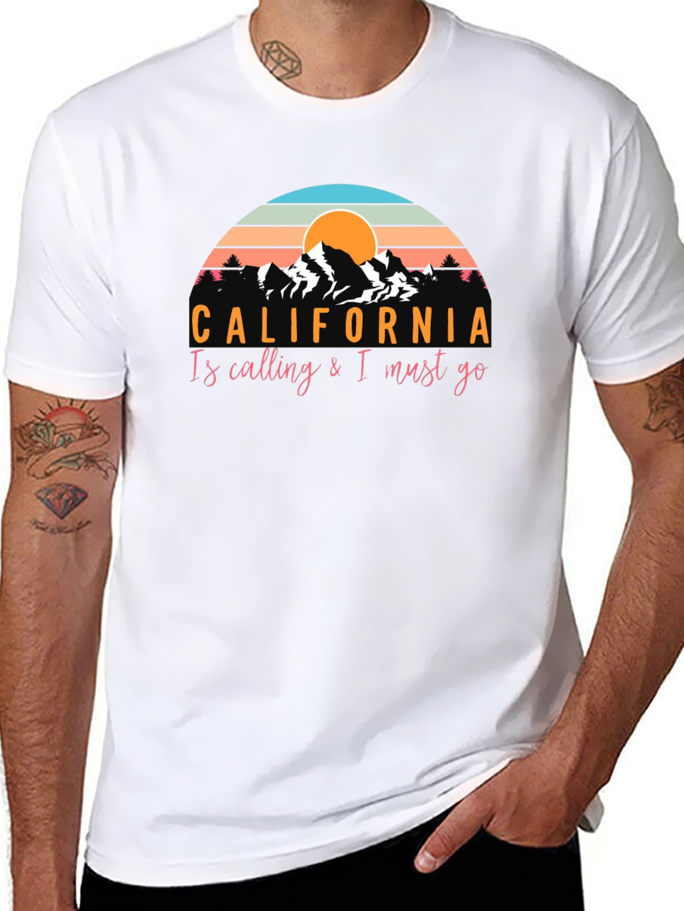 California Calling Black Graphic Tee