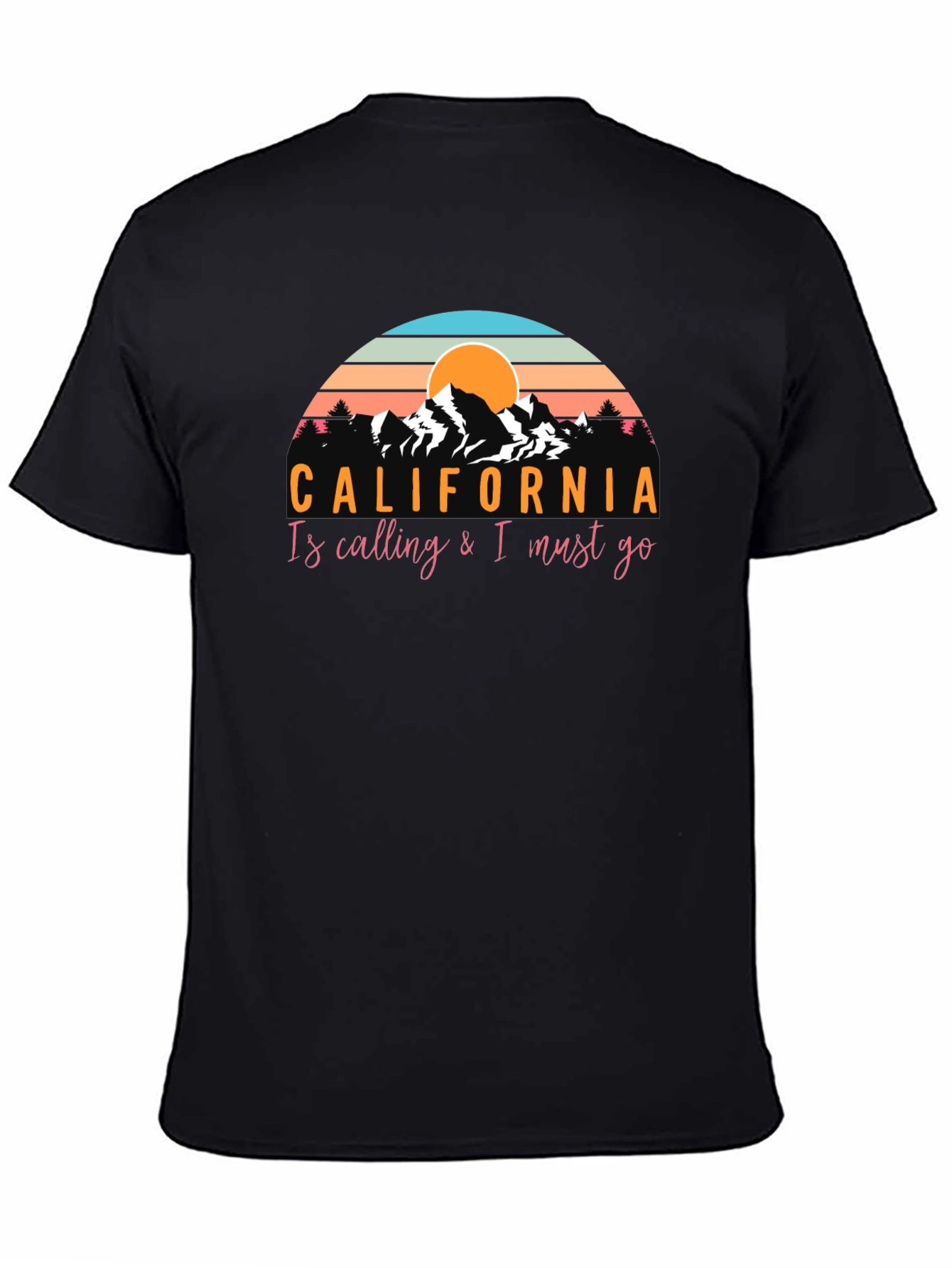 California Calling Black Graphic Tee
