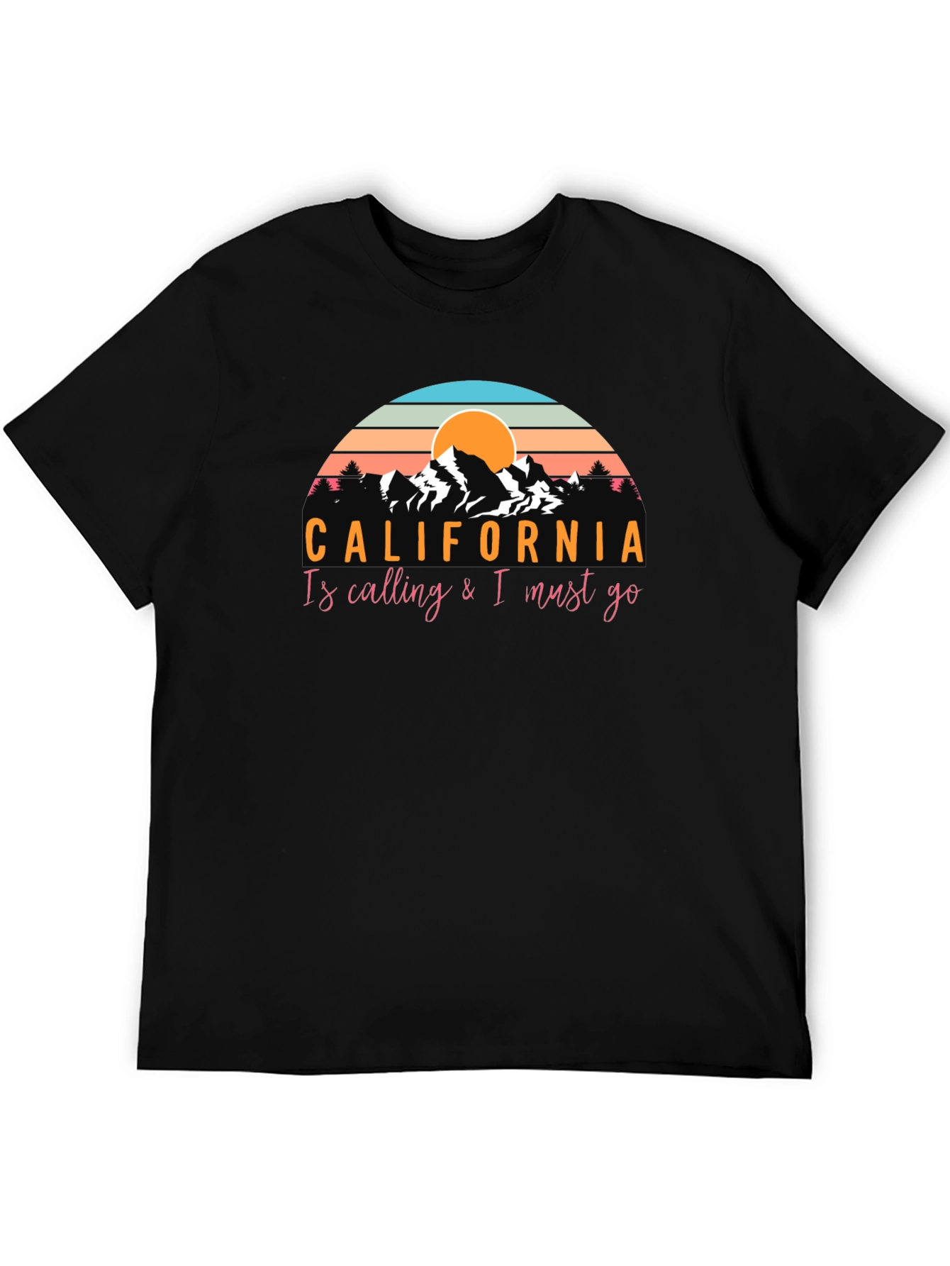 California Calling Black Graphic Tee