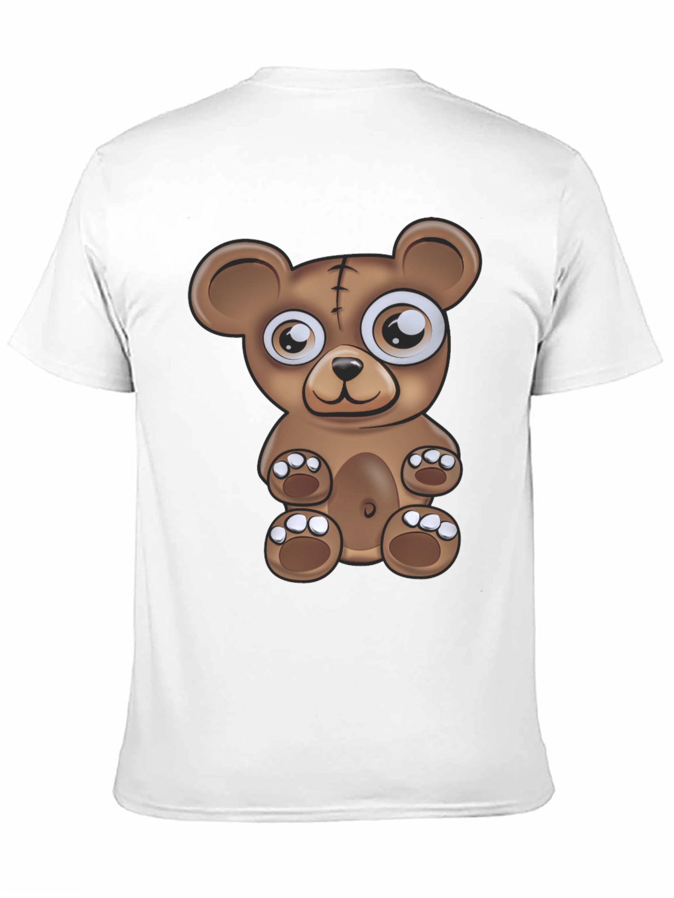 Cartoon Bear Graphic Black T-Shirt