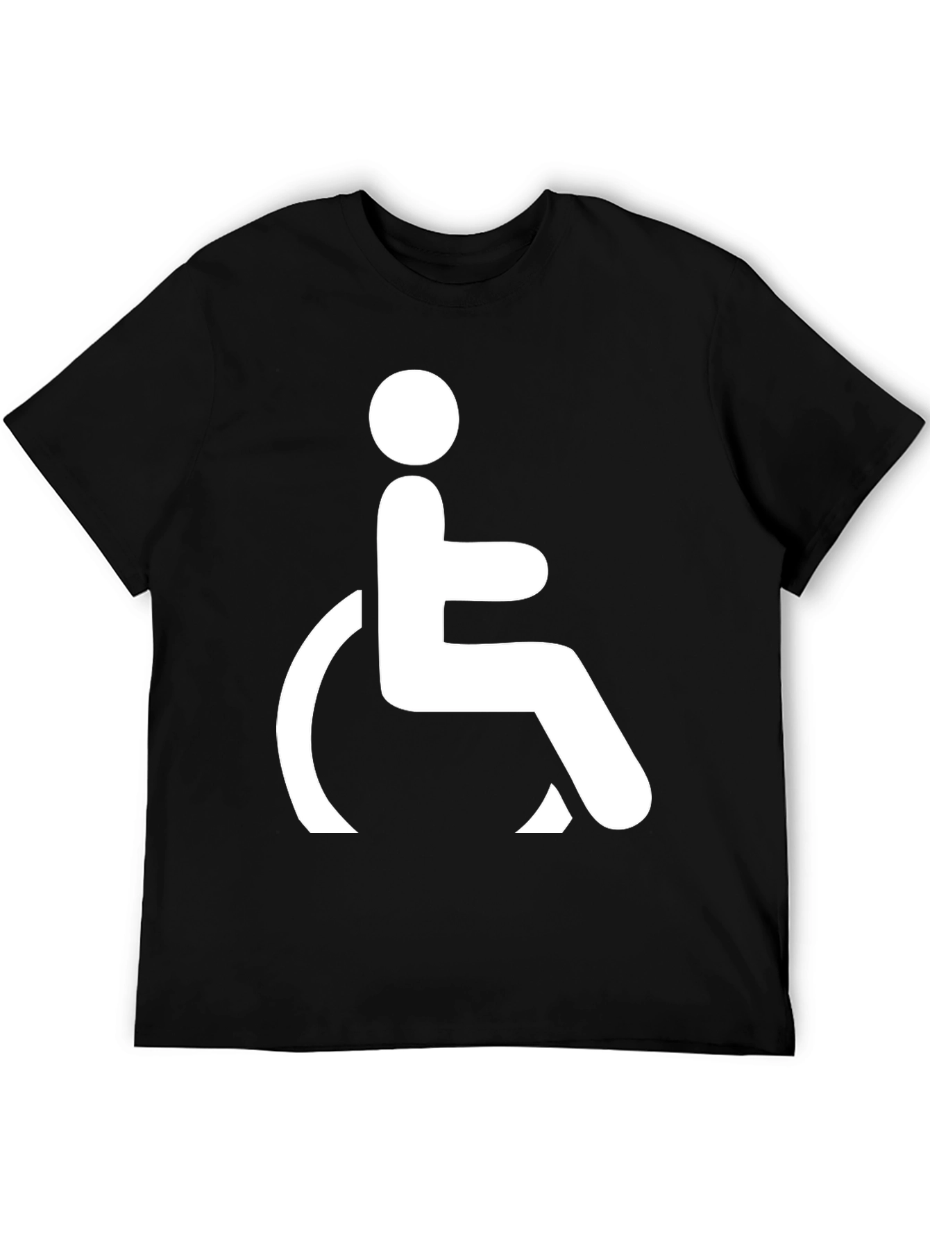 Black T-Shirt with Wheelchair Symbol