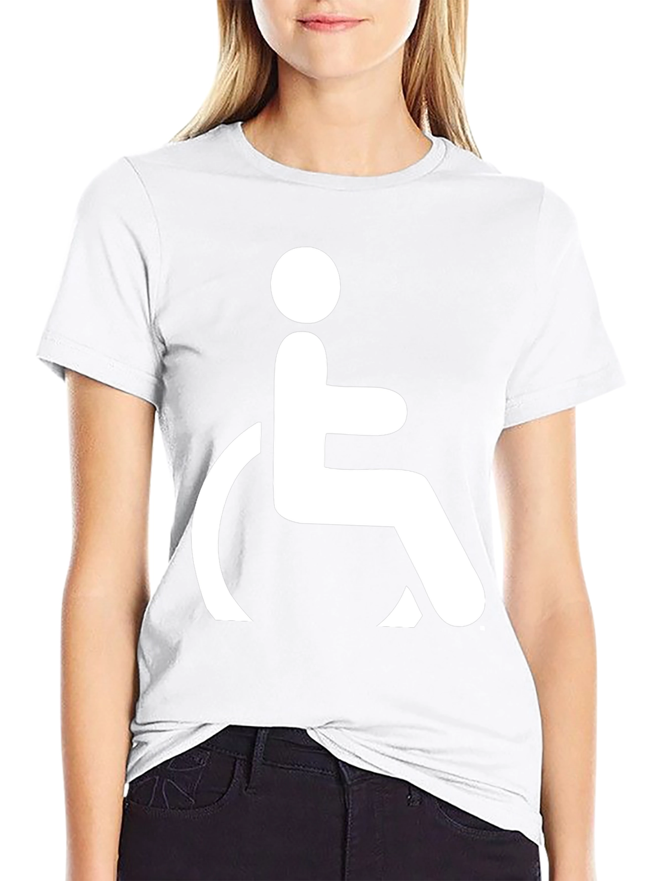 Black T-Shirt with Wheelchair Symbol