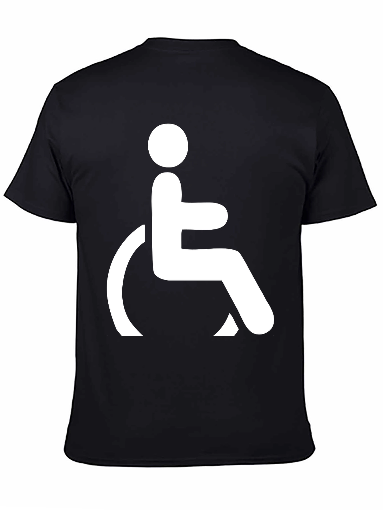 Black T-Shirt with Wheelchair Symbol