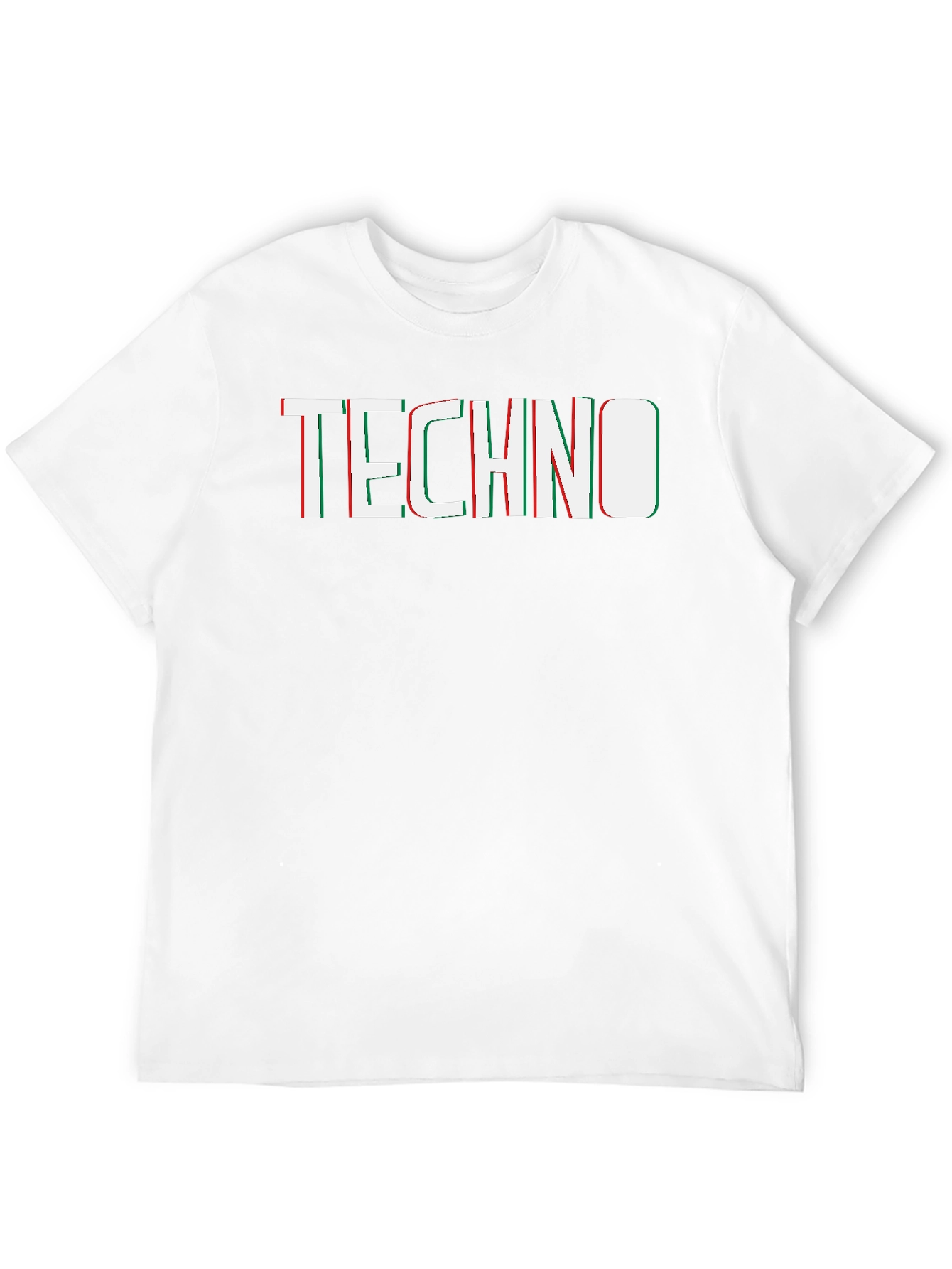 Techno Glitch Graphic Tee - Modern Style
