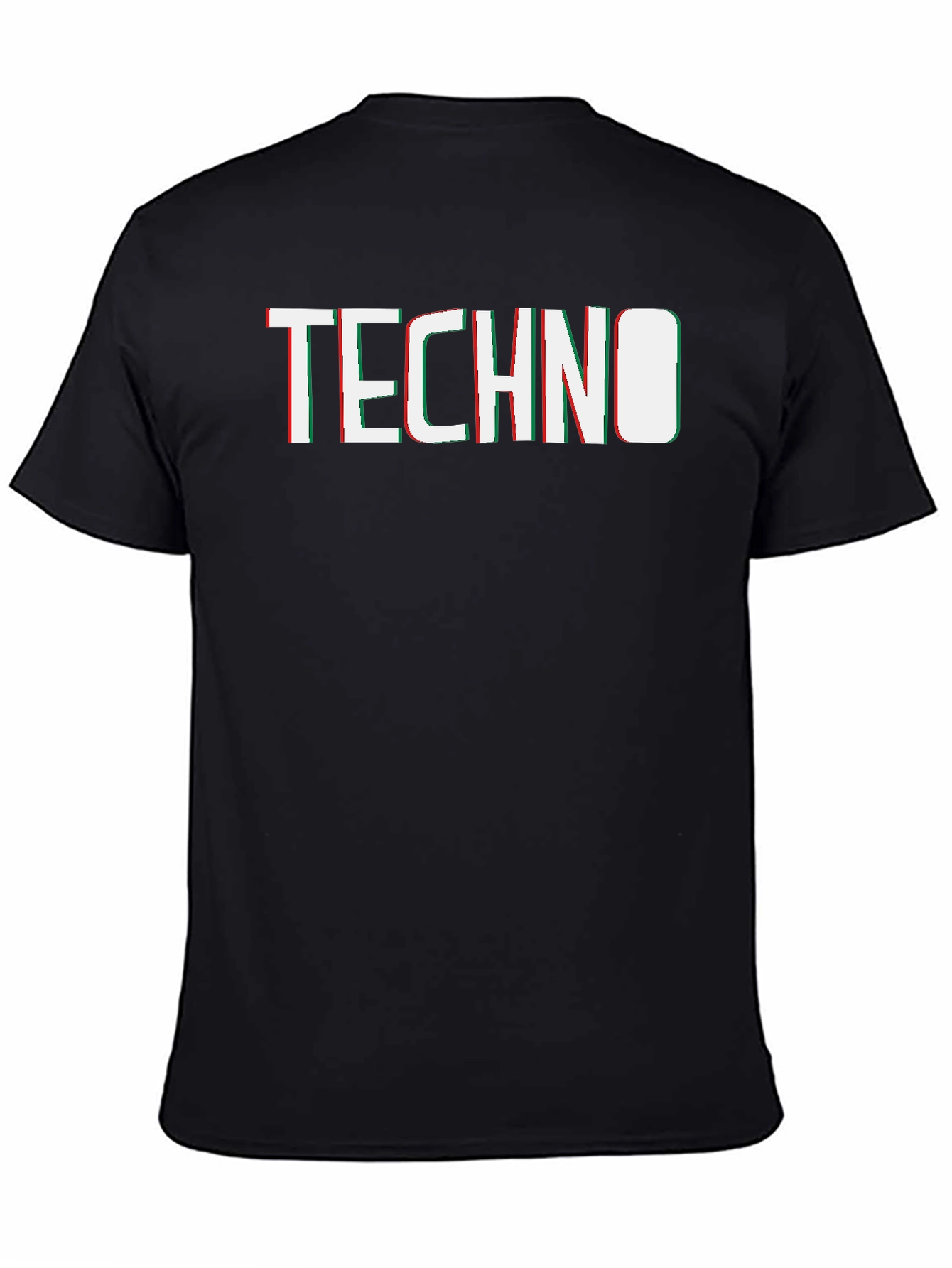 Techno Glitch Graphic Tee - Modern Style