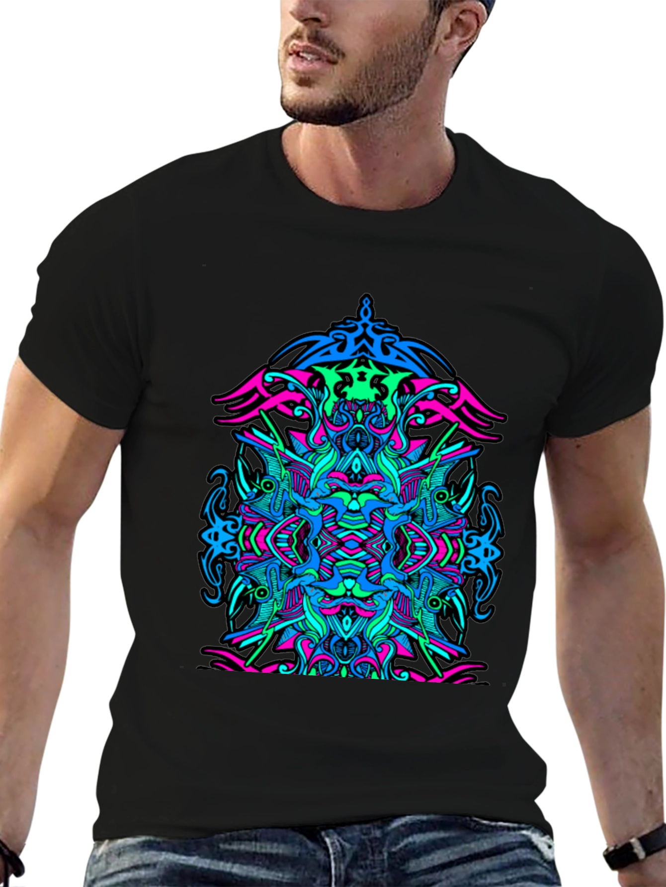 Vibrant Psychedelic Graphic T-Shirt