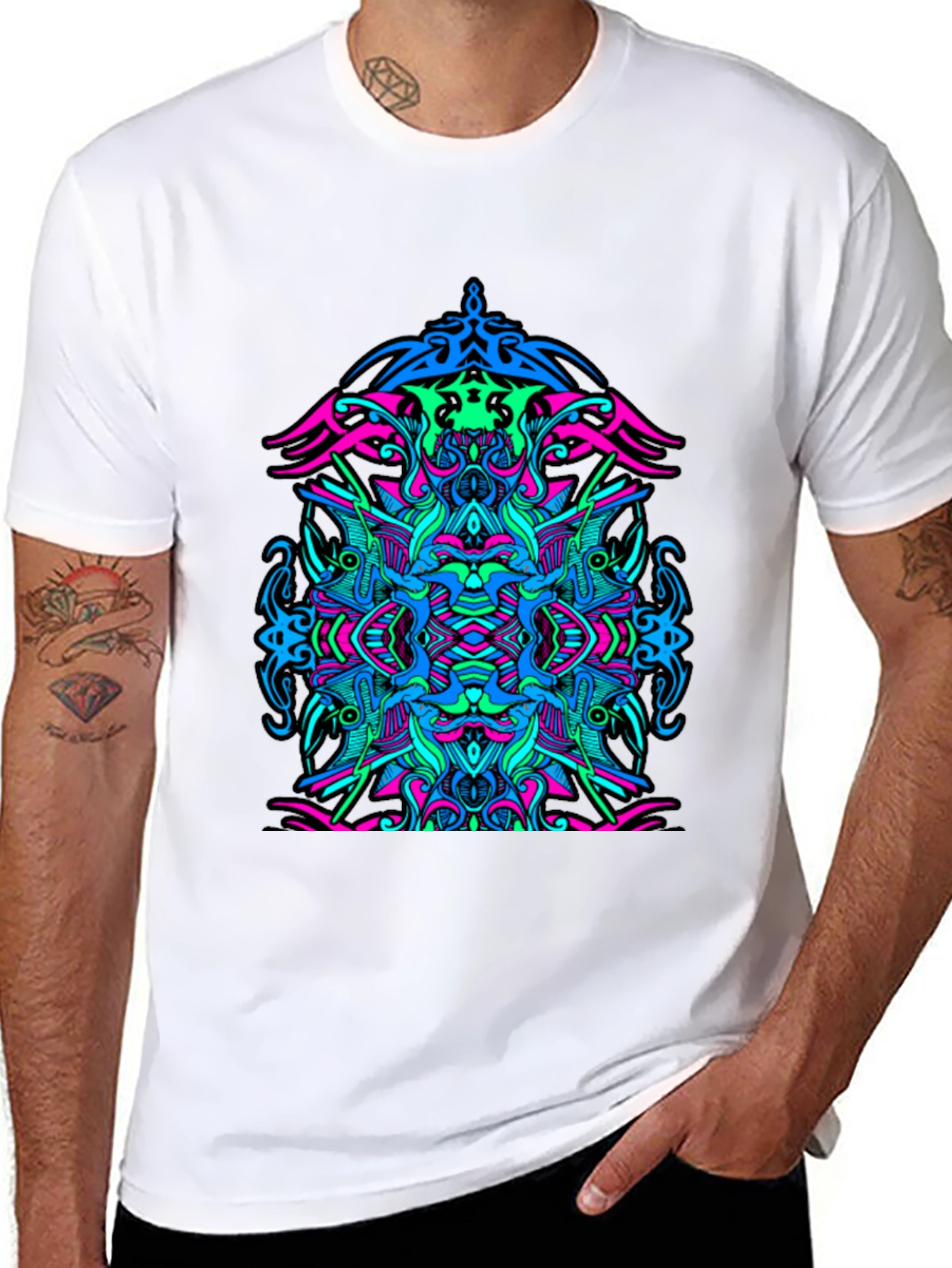 Vibrant Psychedelic Graphic T-Shirt