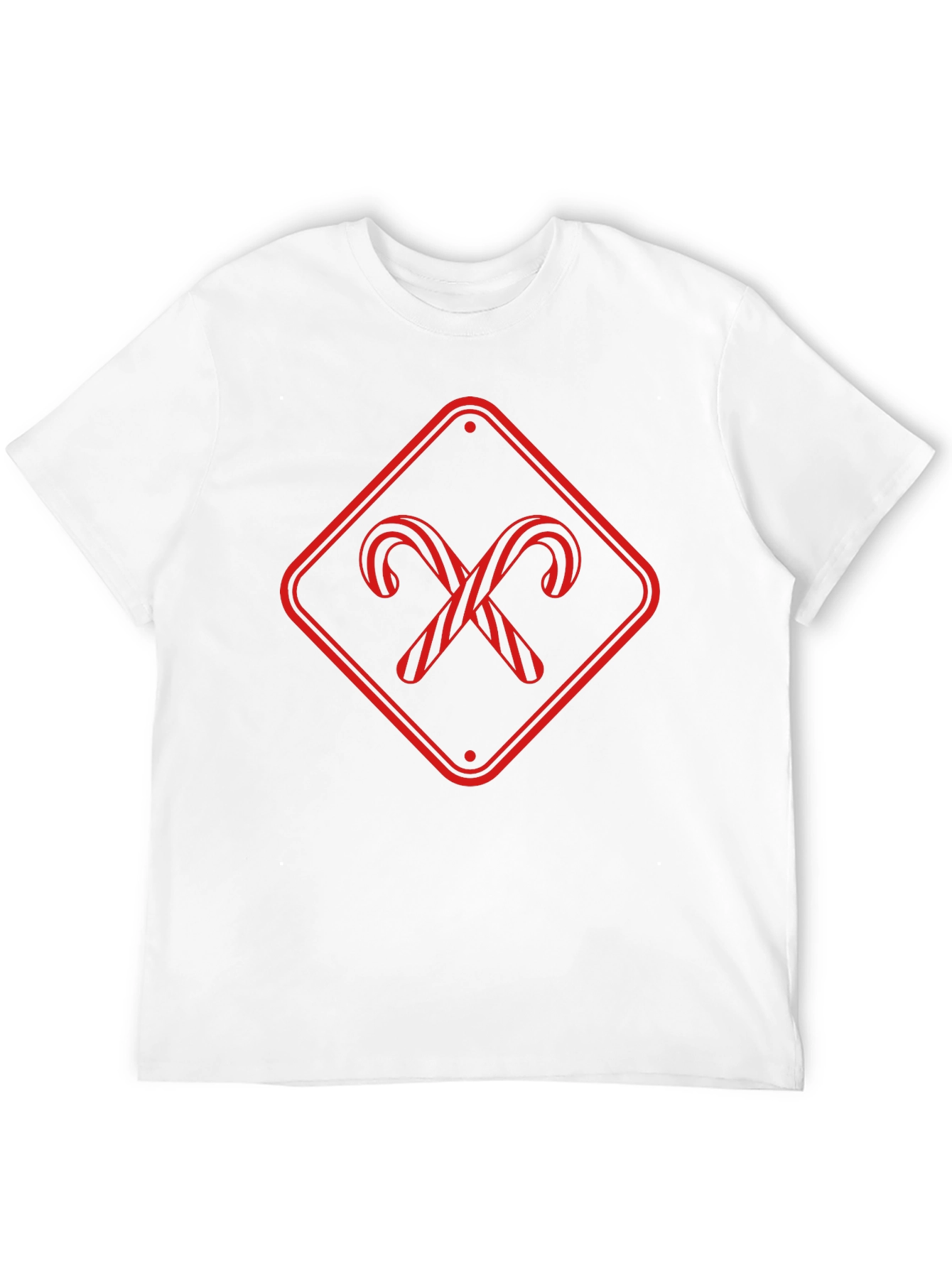 Candy Cane Crossing Black T-Shirt