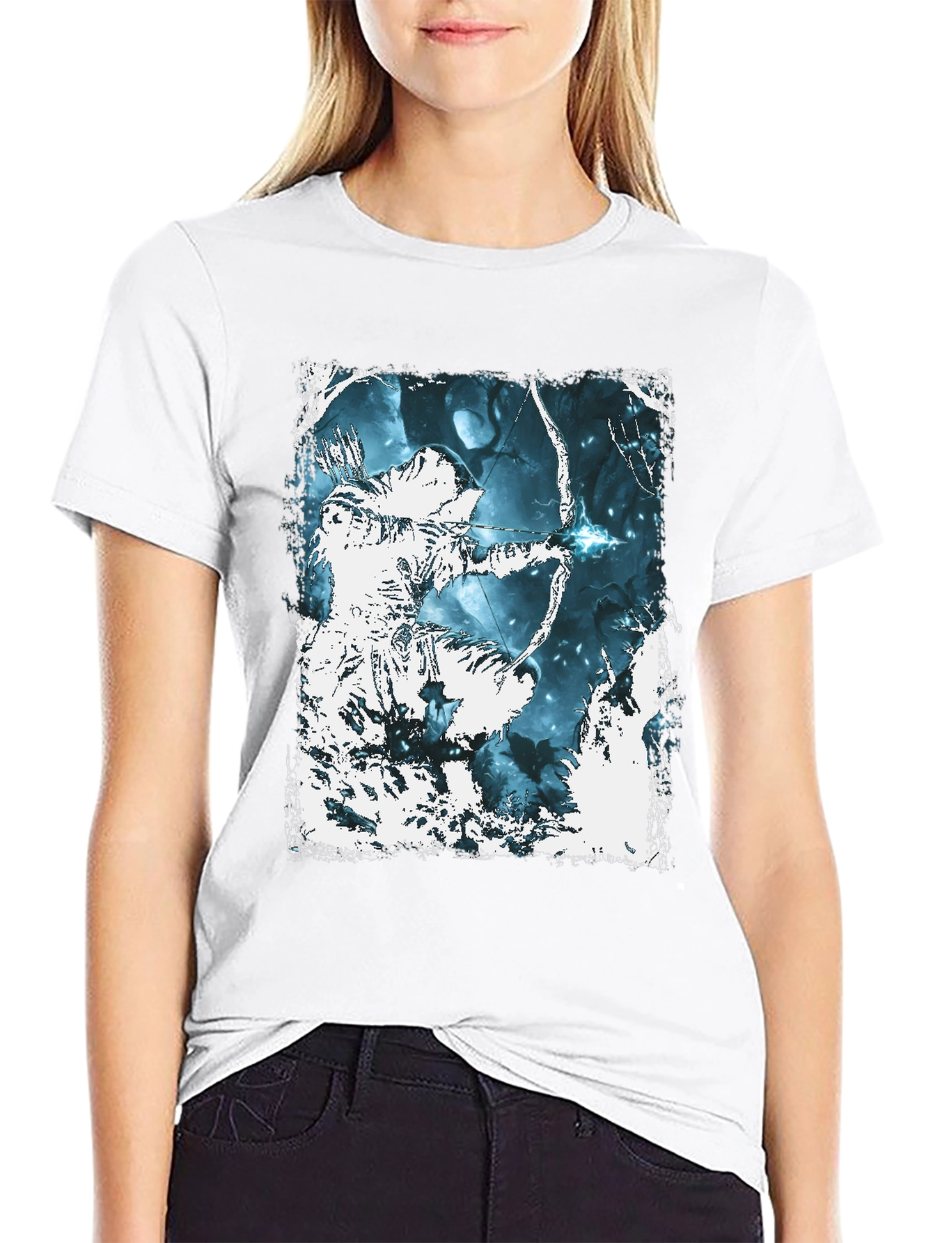 Archer Graphic Tee - Black Cotton T-Shirt