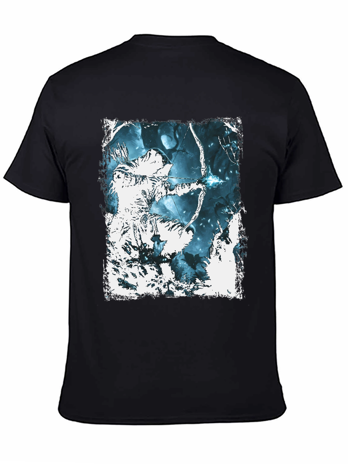 Archer Graphic Tee - Black Cotton T-Shirt