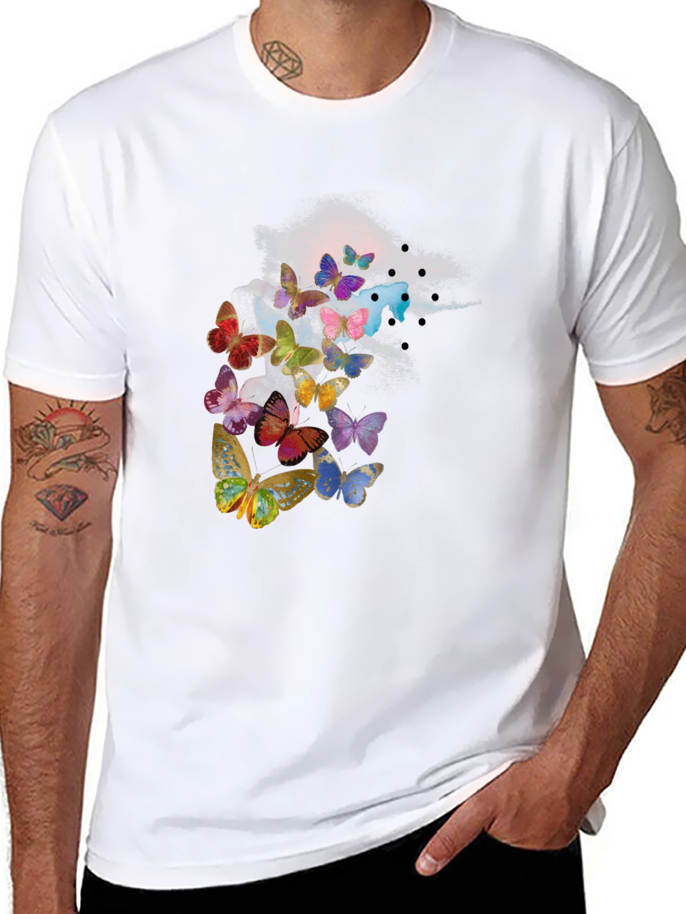 Butterfly Flight Black T-Shirt