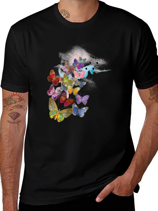Butterfly Flight Black T-Shirt