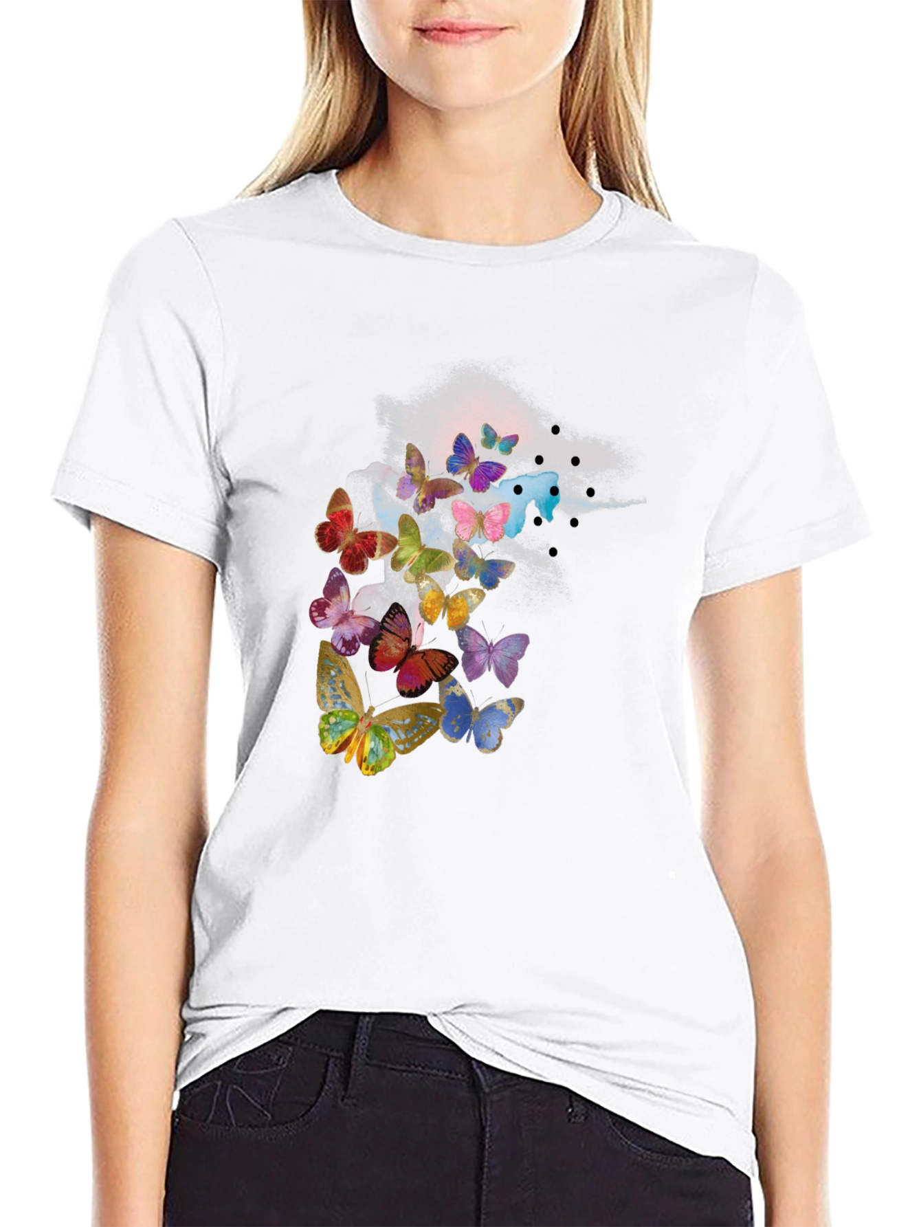 Butterfly Flight Black T-Shirt