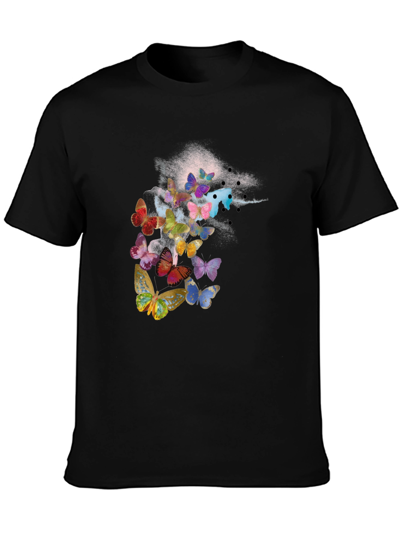 Butterfly Flight Black T-Shirt