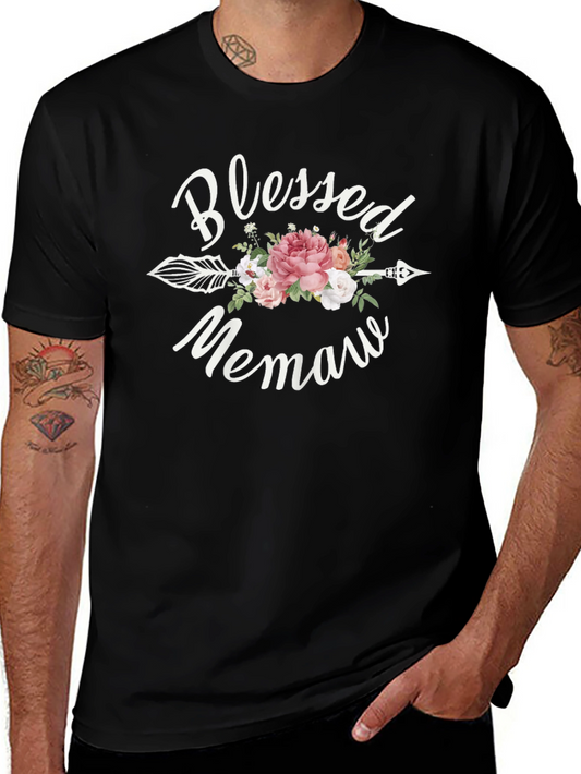 Blessed Memaw Floral Arrow T-Shirt