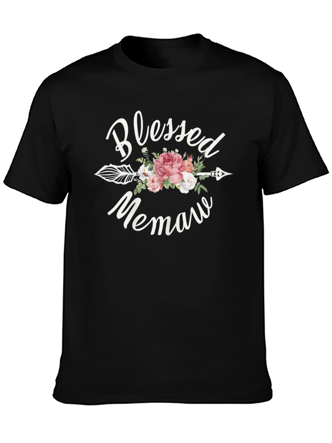 Blessed Memaw Floral Arrow T-Shirt