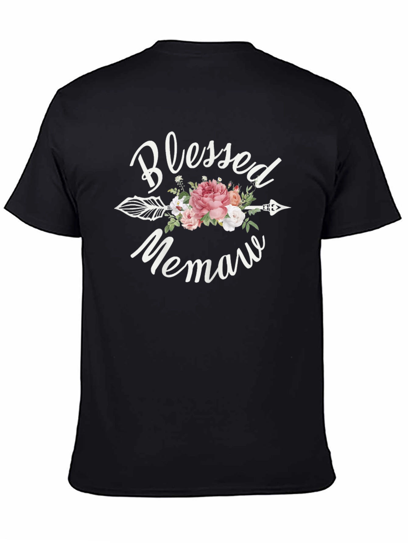 Blessed Memaw Floral Arrow T-Shirt