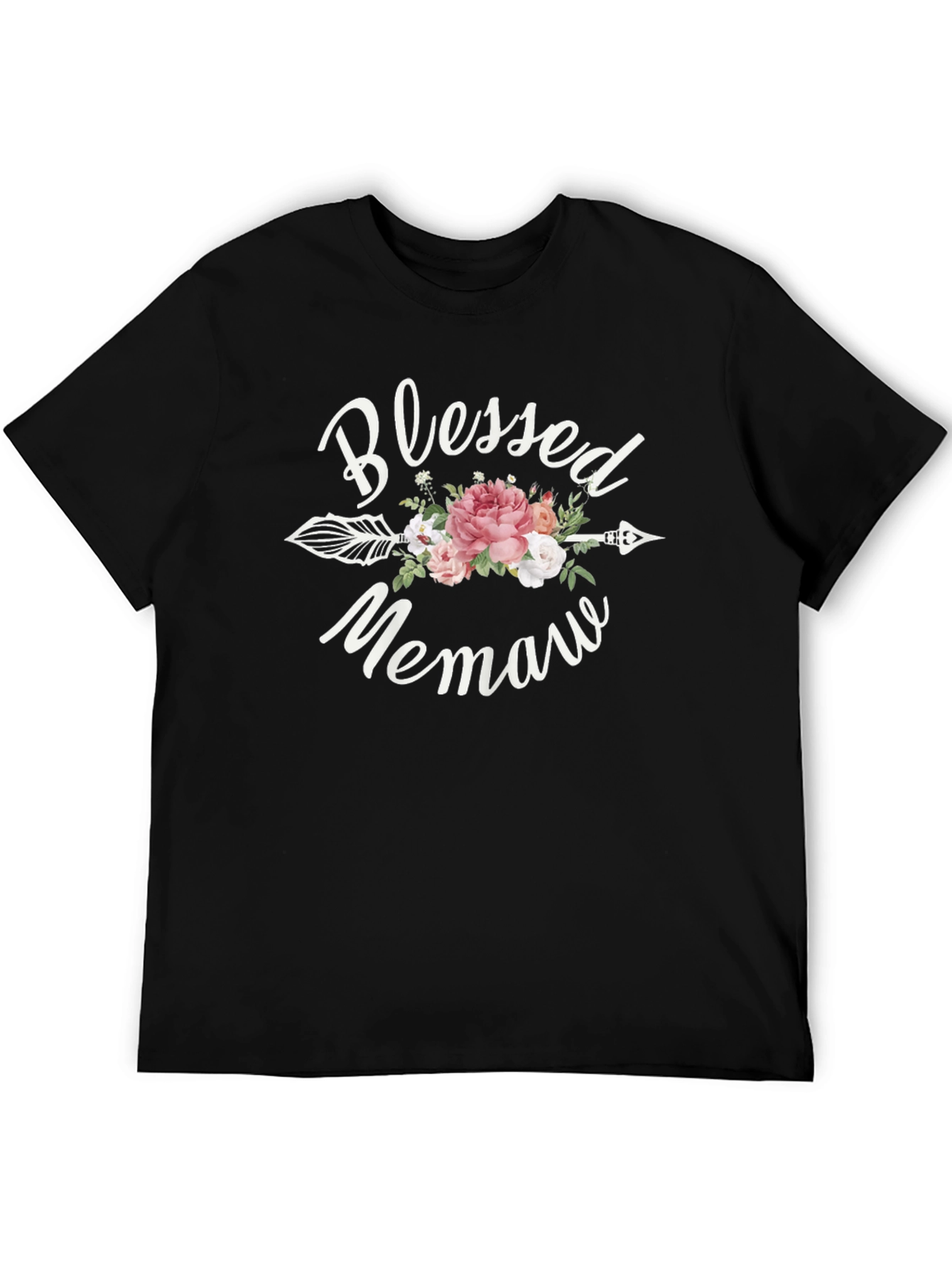 Blessed Memaw Floral Arrow T-Shirt