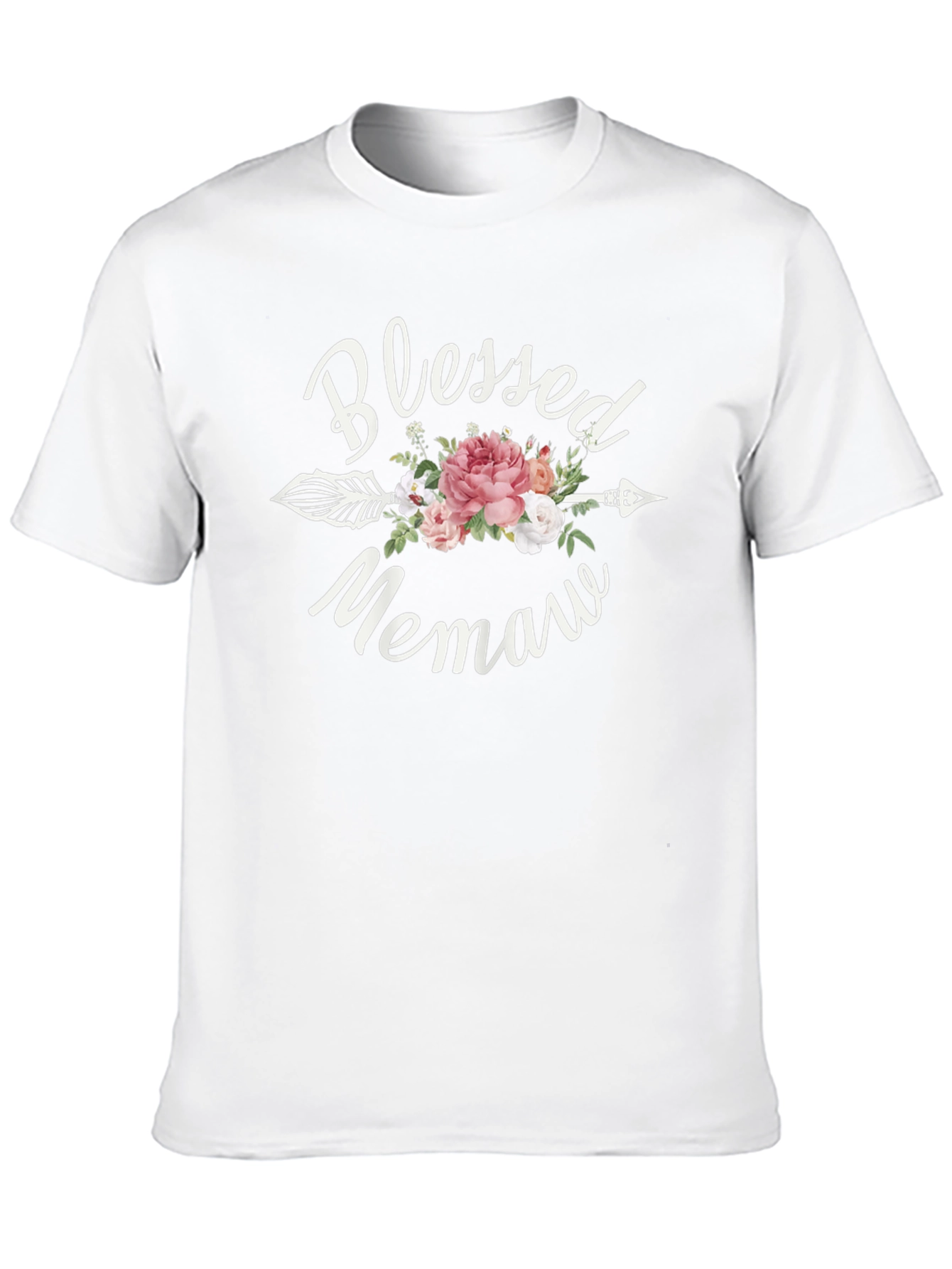 Blessed Memaw Floral Arrow T-Shirt